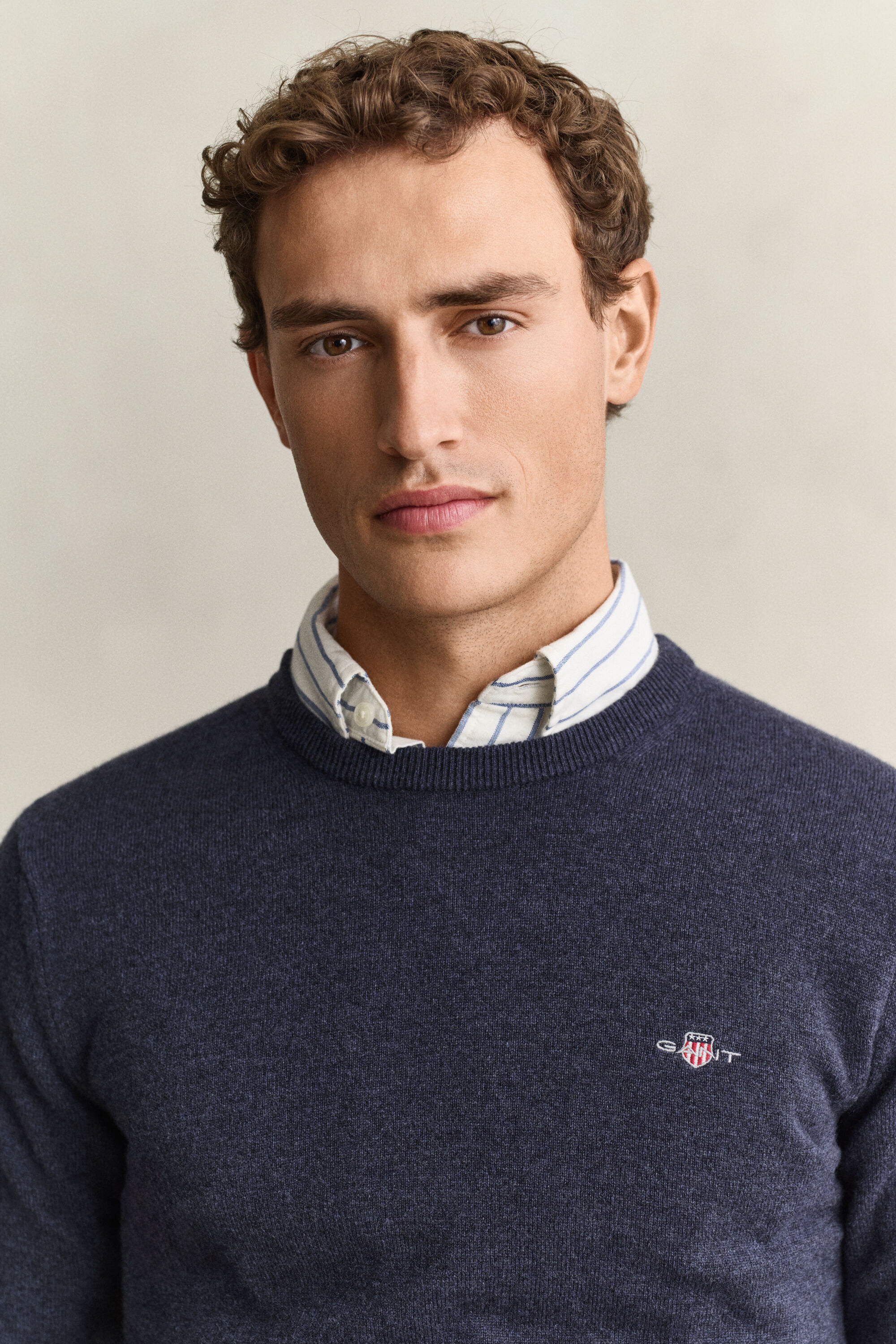Rundhalspullover aus Lambswool