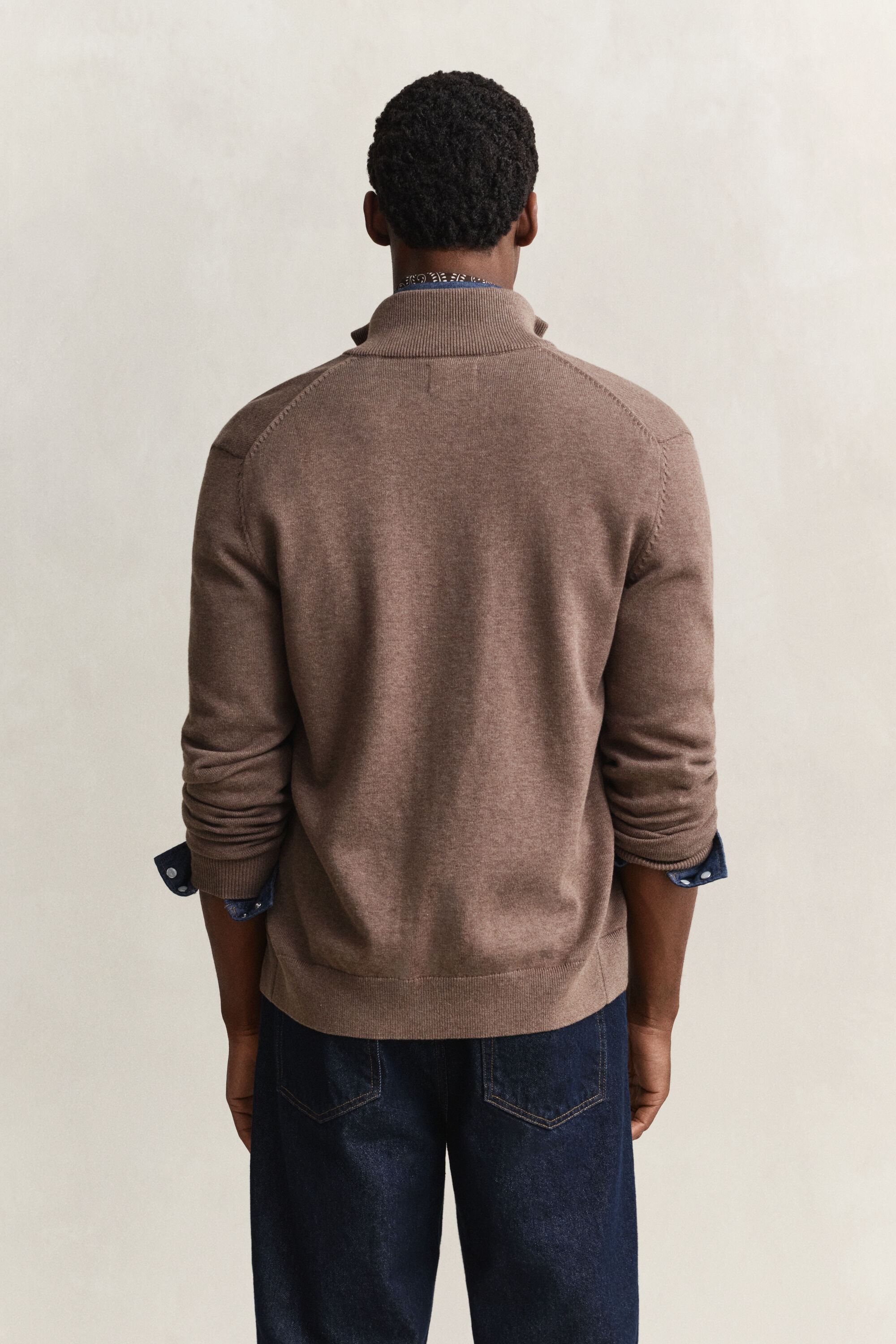 Casual Cotton Strickjacke mit Reißverschluss
