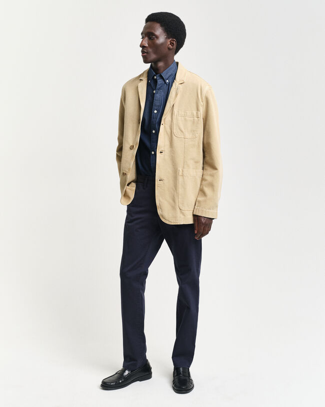 Slim Fit Indigo Hemd