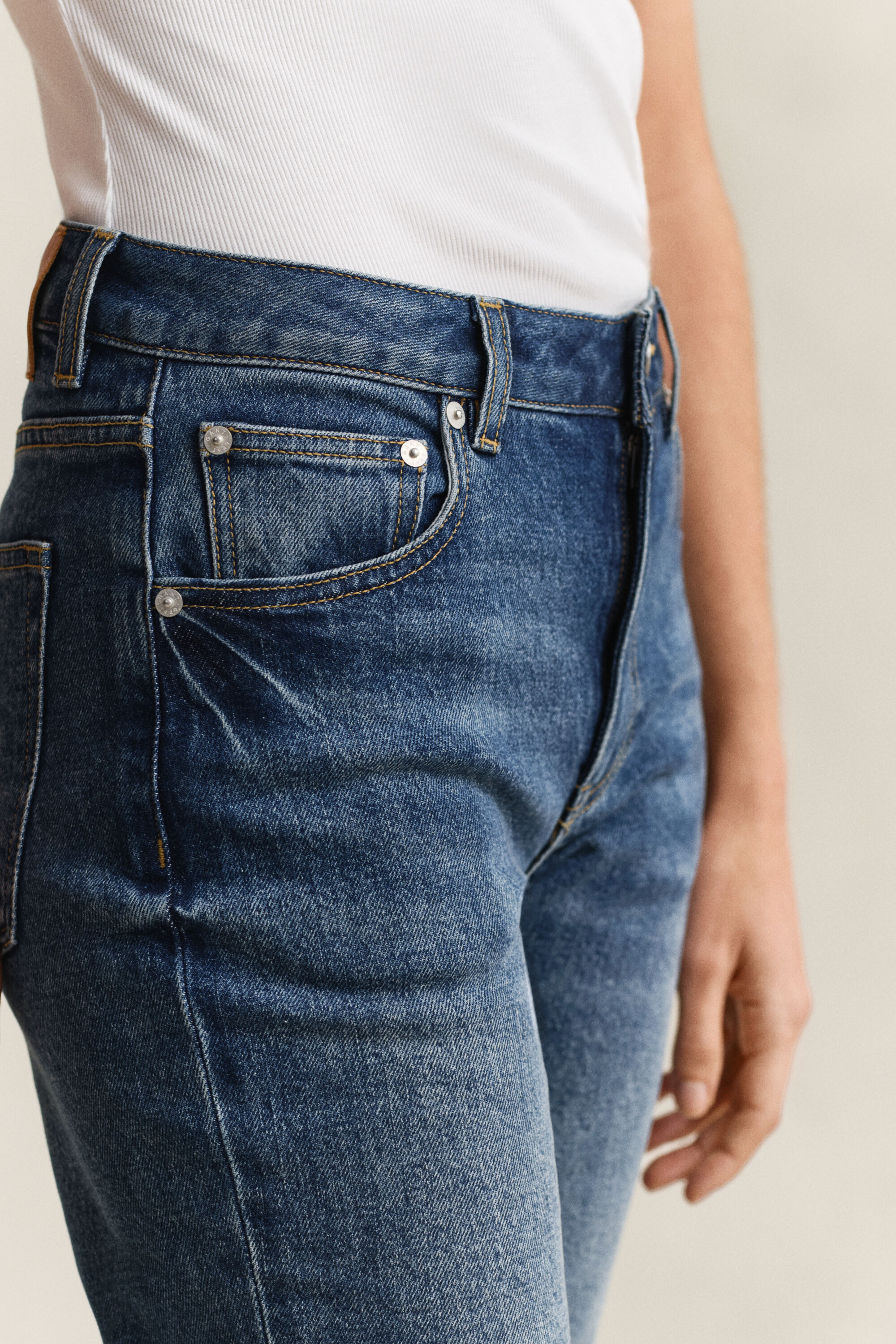Stretch-Jeans mit geradem Bein