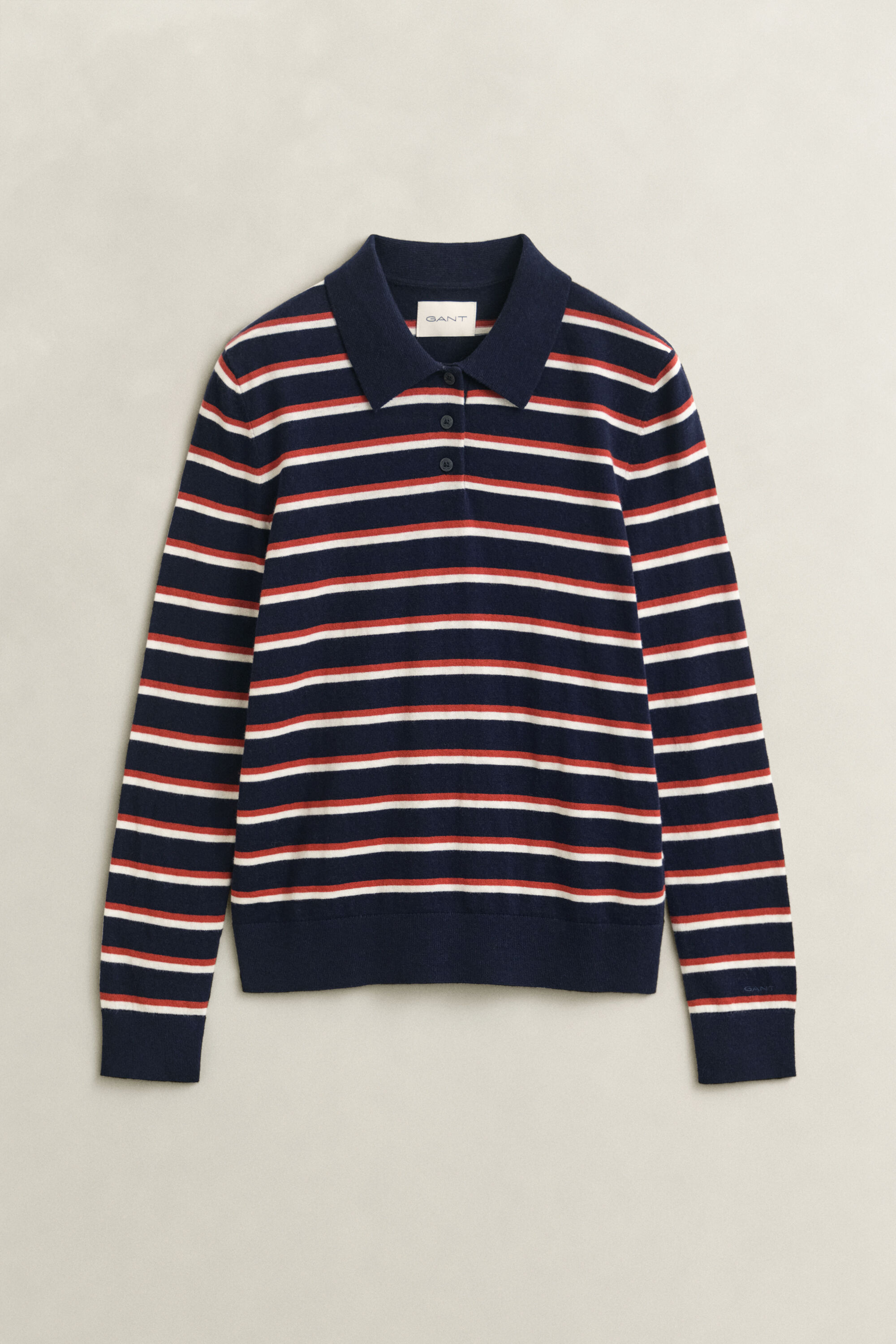 Gestreifter Feinstrickpullover