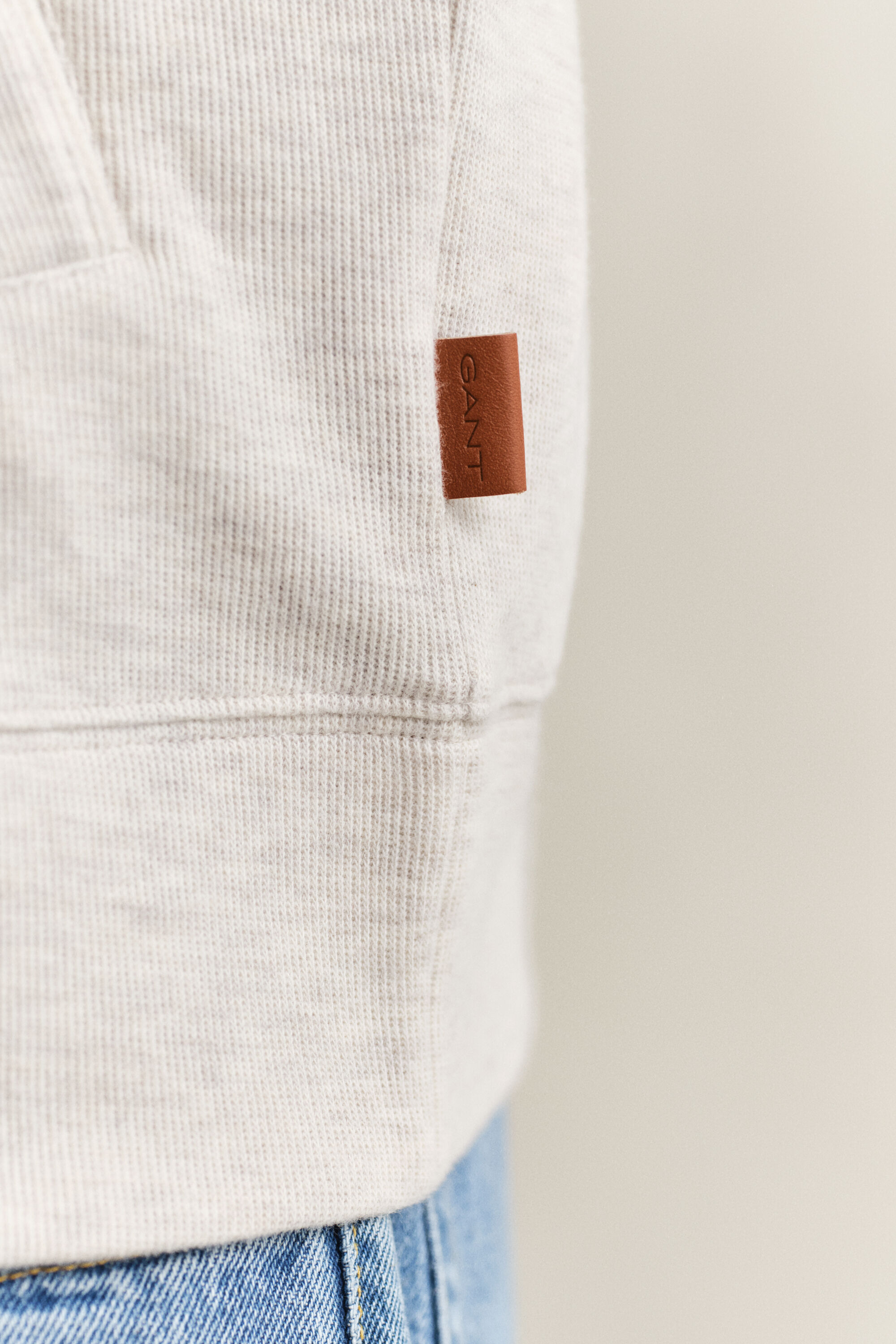 Sacker Rib Sweatjacke mit Reißverschluss