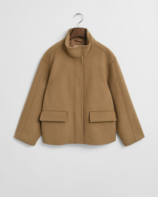 Kurze Rei&szlig;verschlussjacke aus Wolle