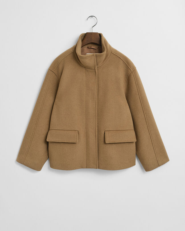 Kurze Rei&szlig;verschlussjacke aus Wolle