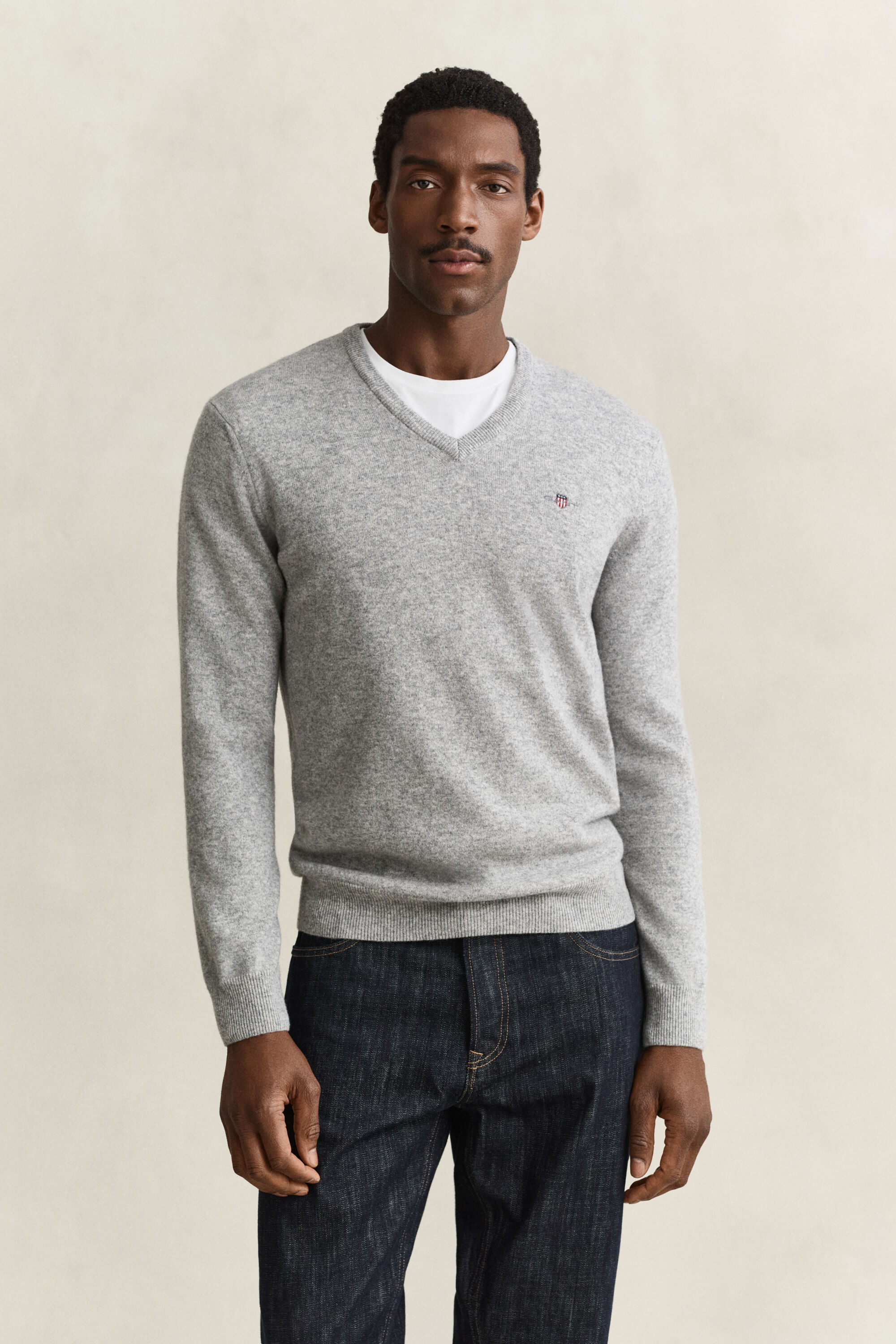V-Neck Pullover aus Lambswool
