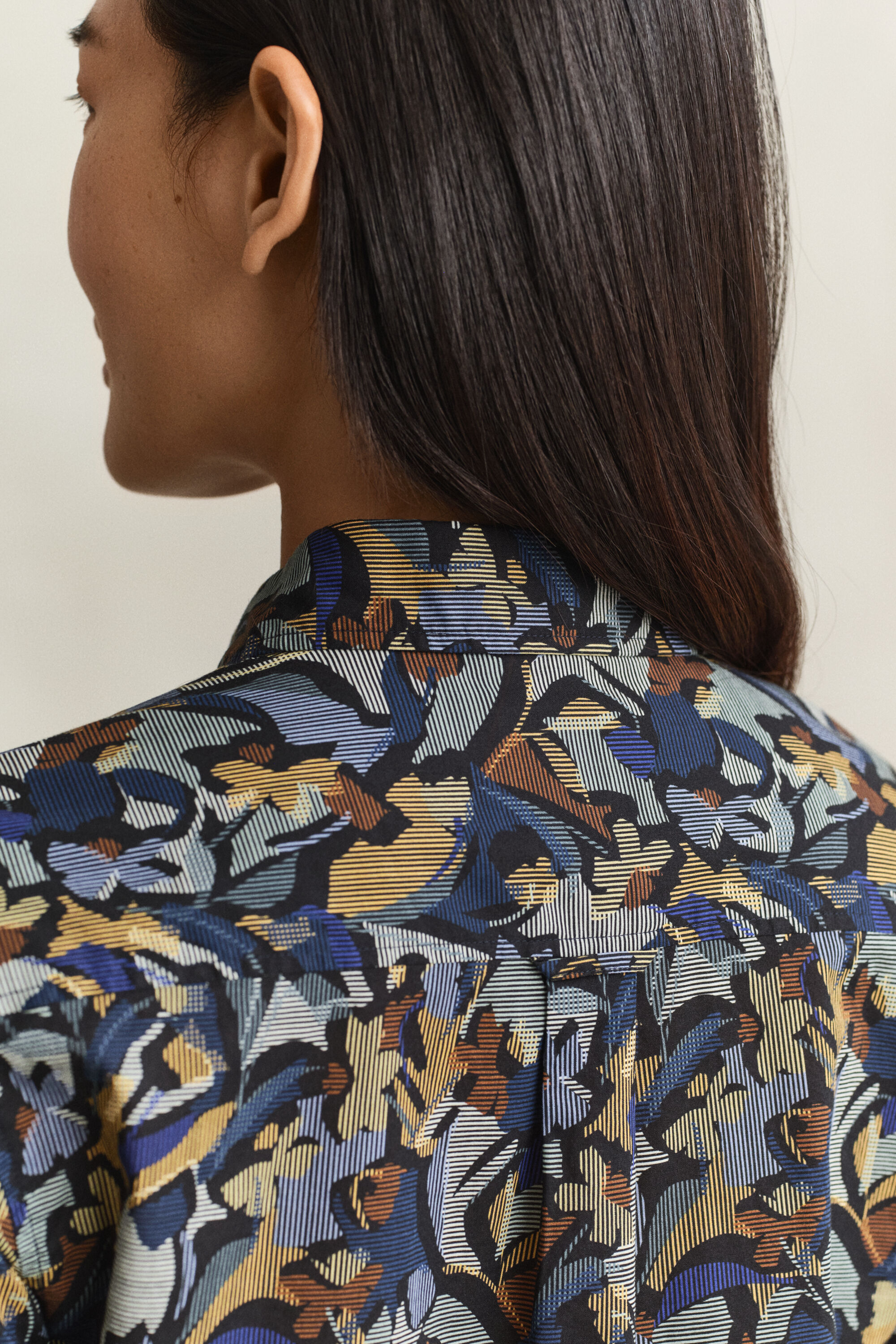 Bedruckte Bluse aus Baumwoll-Voile