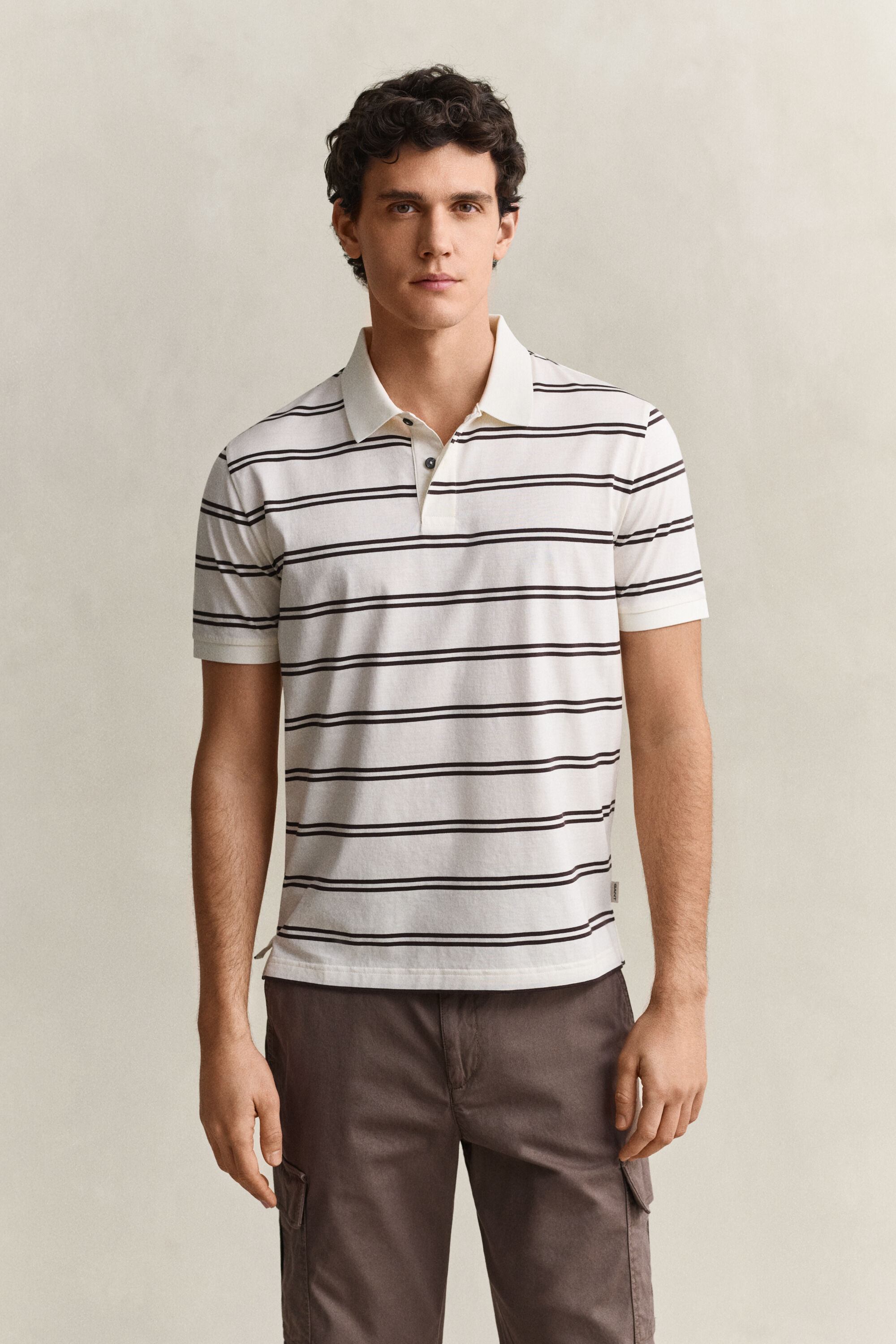 Gestreiftes Poloshirt aus Pima-Baumwolle