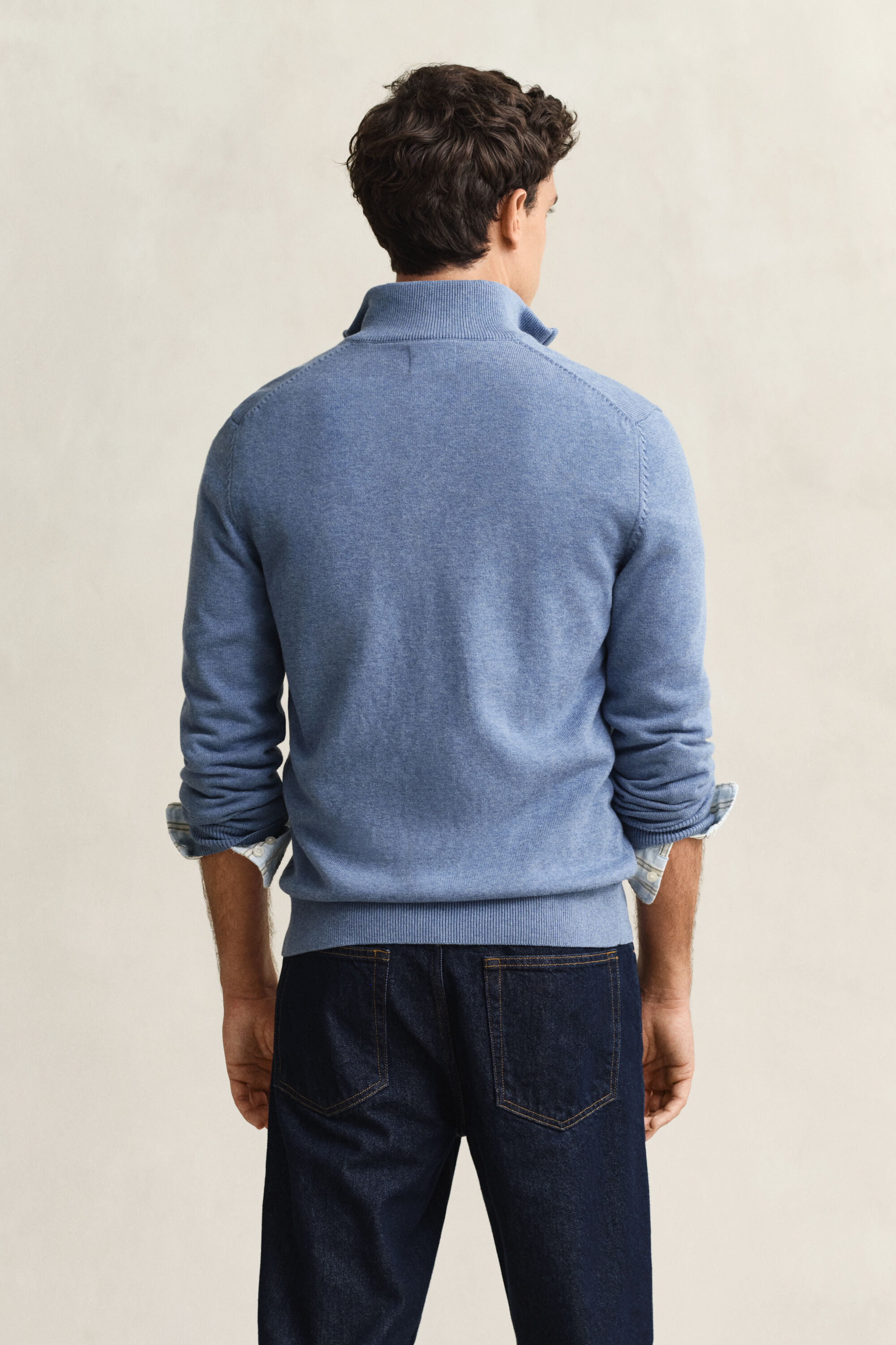 Casual Cotton Strickjacke mit Reißverschluss