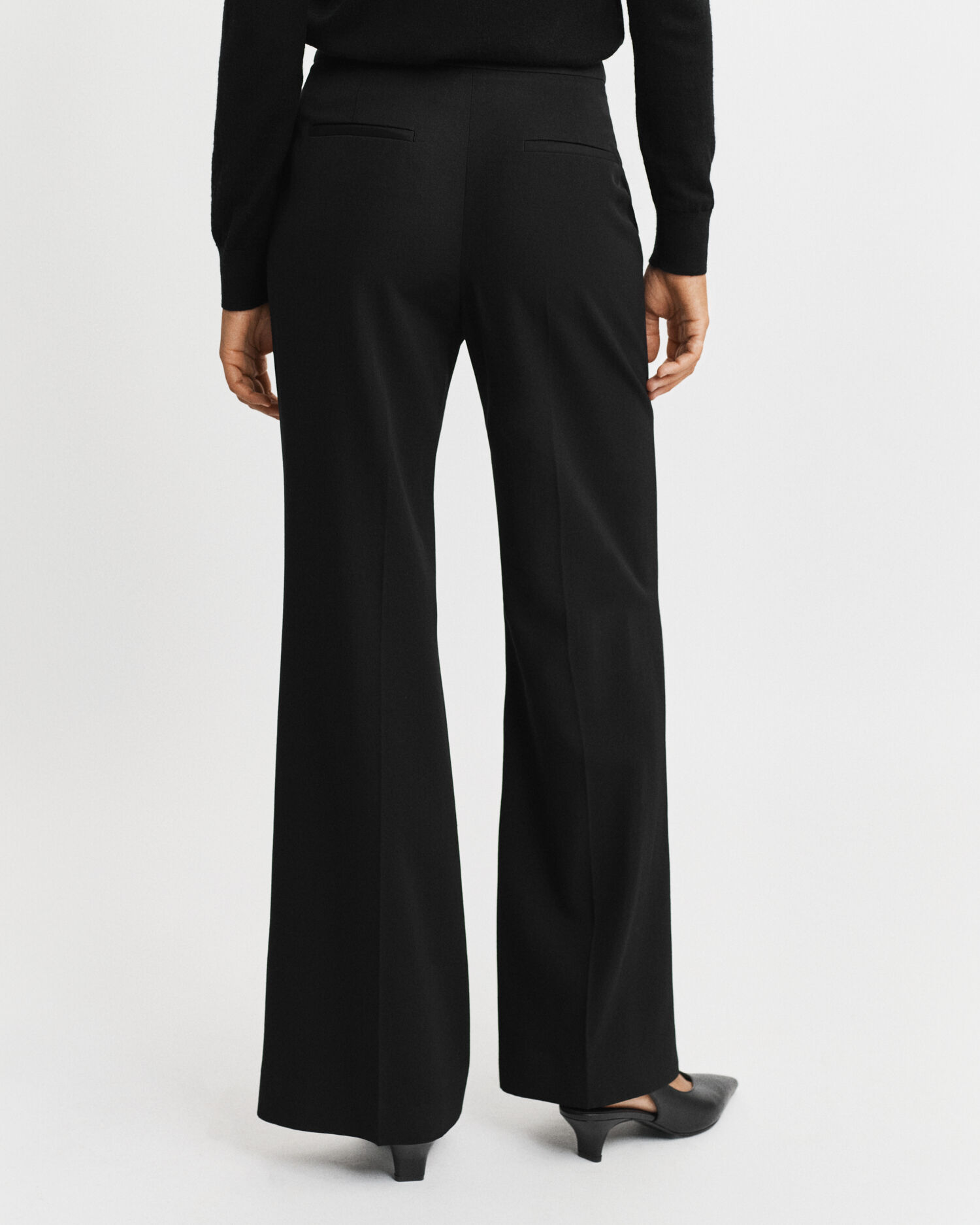 Ausgestellte Tuxedo Hose aus Wollgemisch
