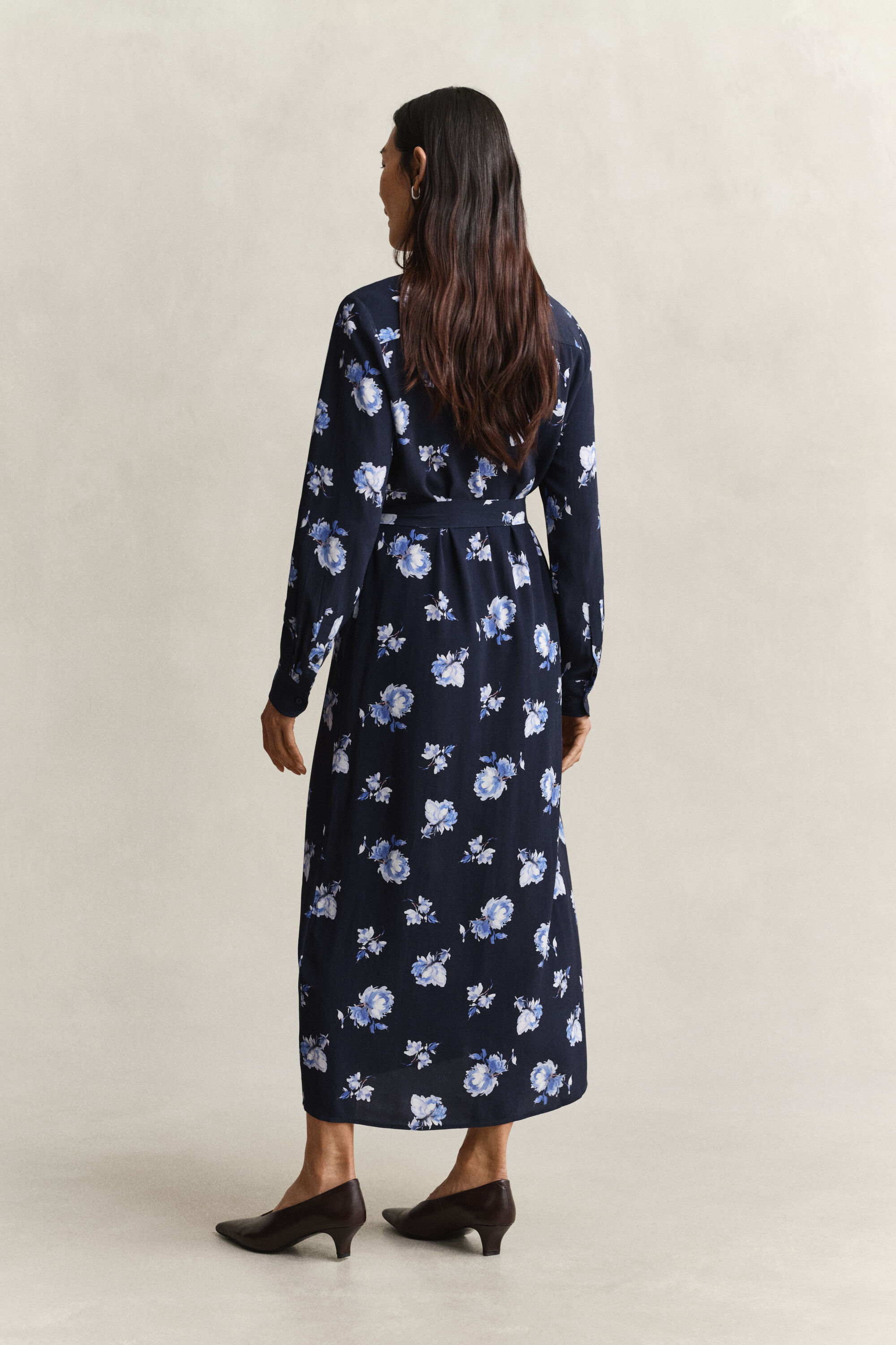 Hemdblusenkleid mit Blumen-Print