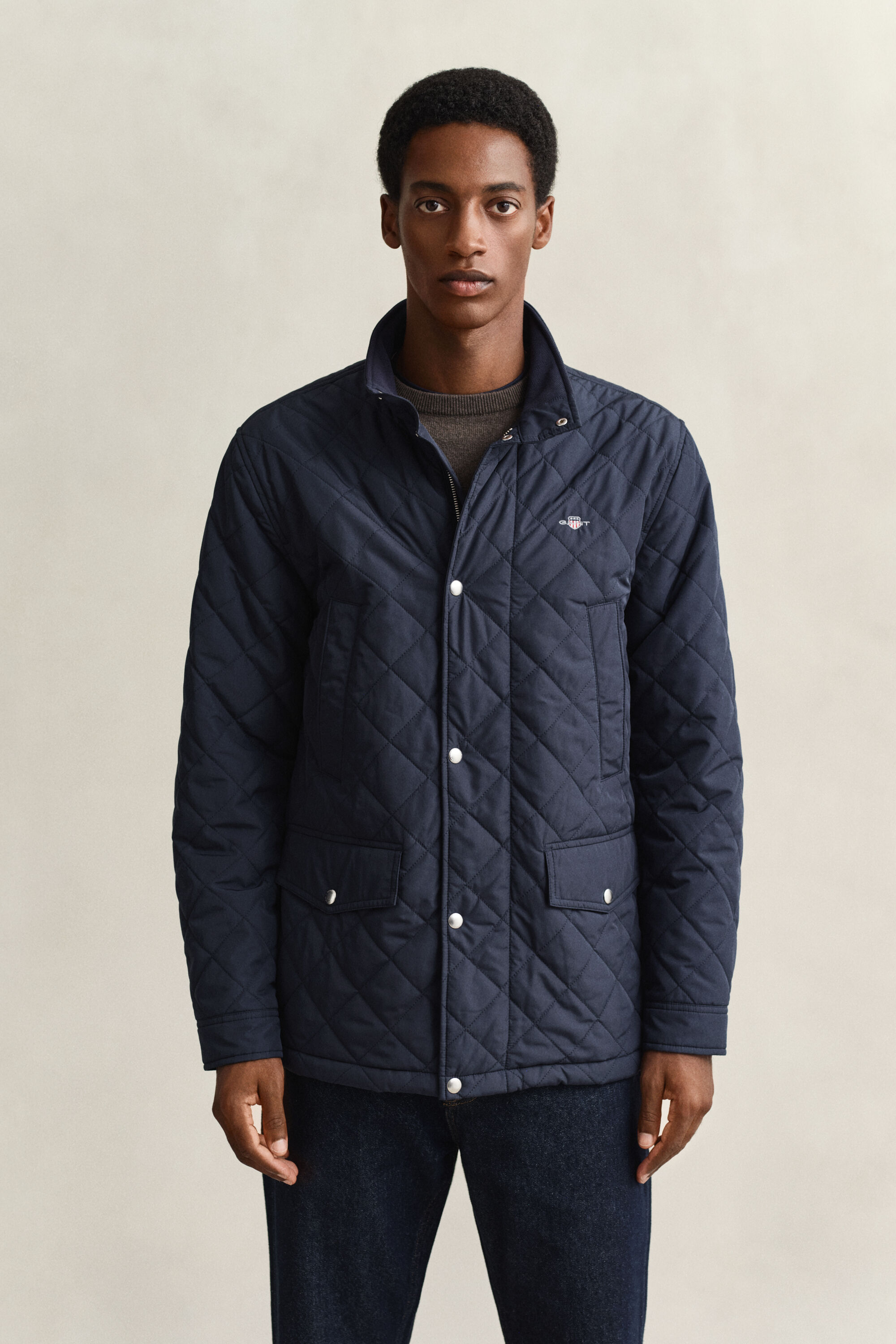 Mittellange Windcheater Steppjacke