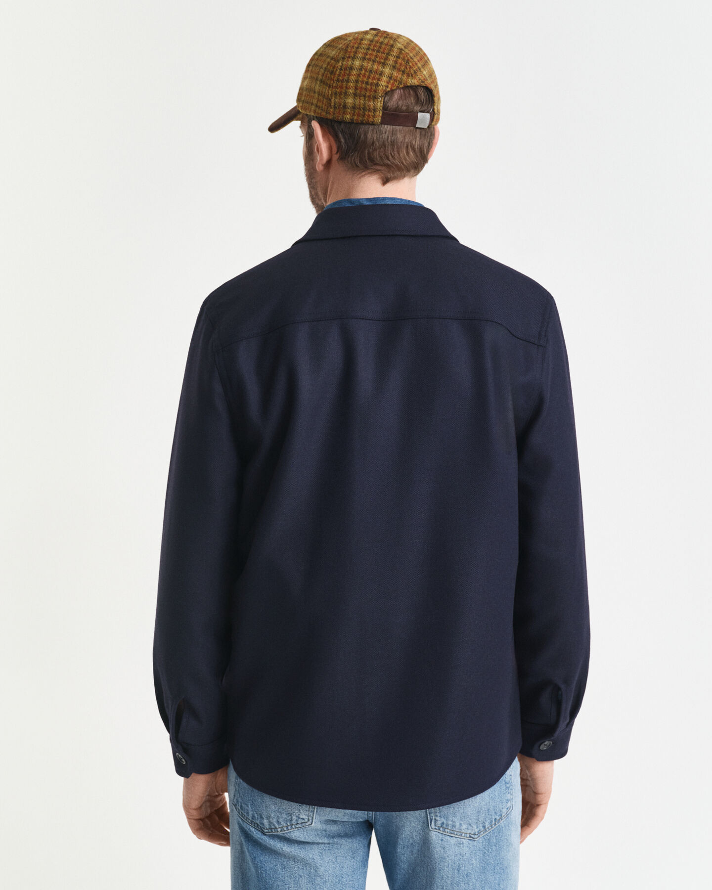 Regular Fit Hemdjacke aus Wollmischung