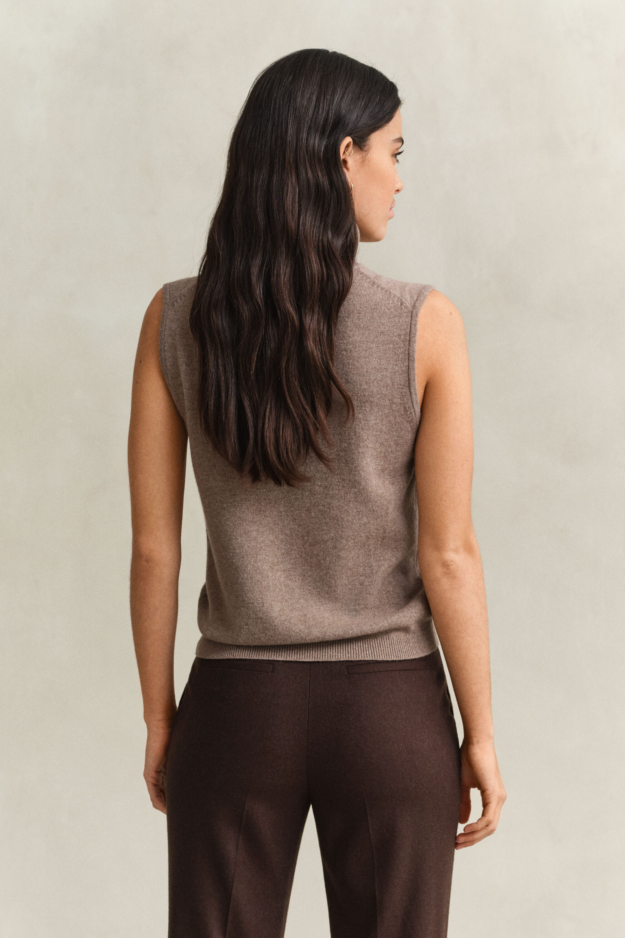 Ärmelloser Rollkragenpullover