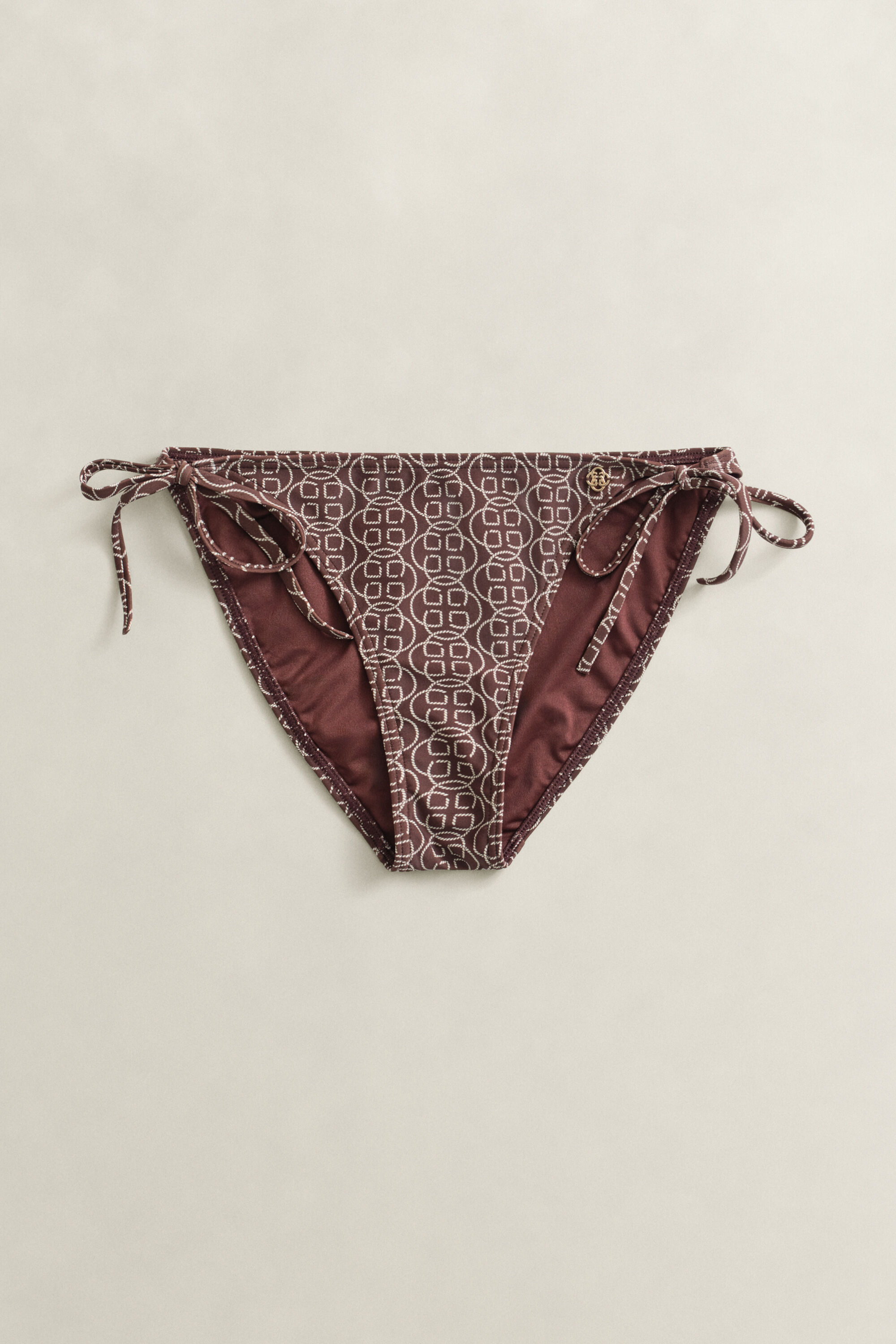 Bikinihose mit seitlichen Bindebändern und Print