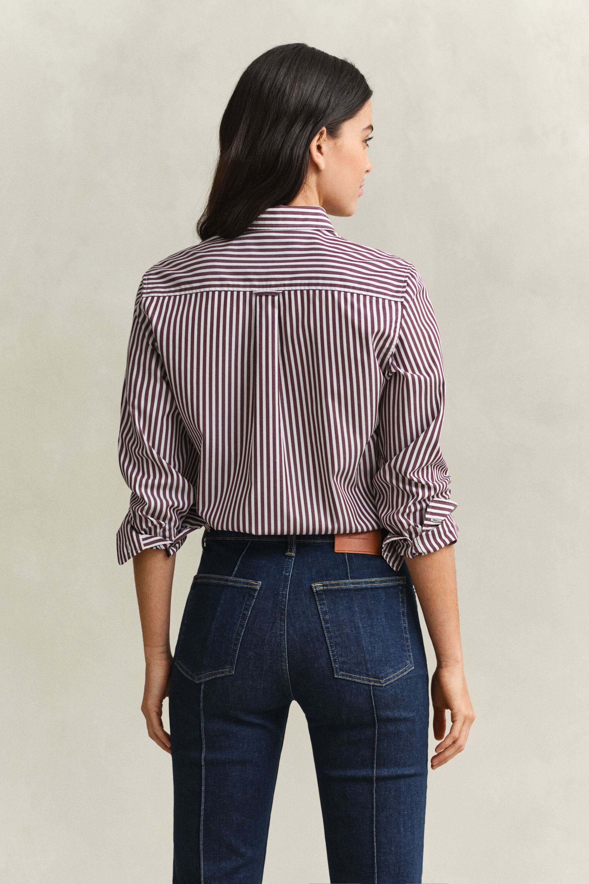Regular Fit Classic Popeline-Bluse mit Streifen