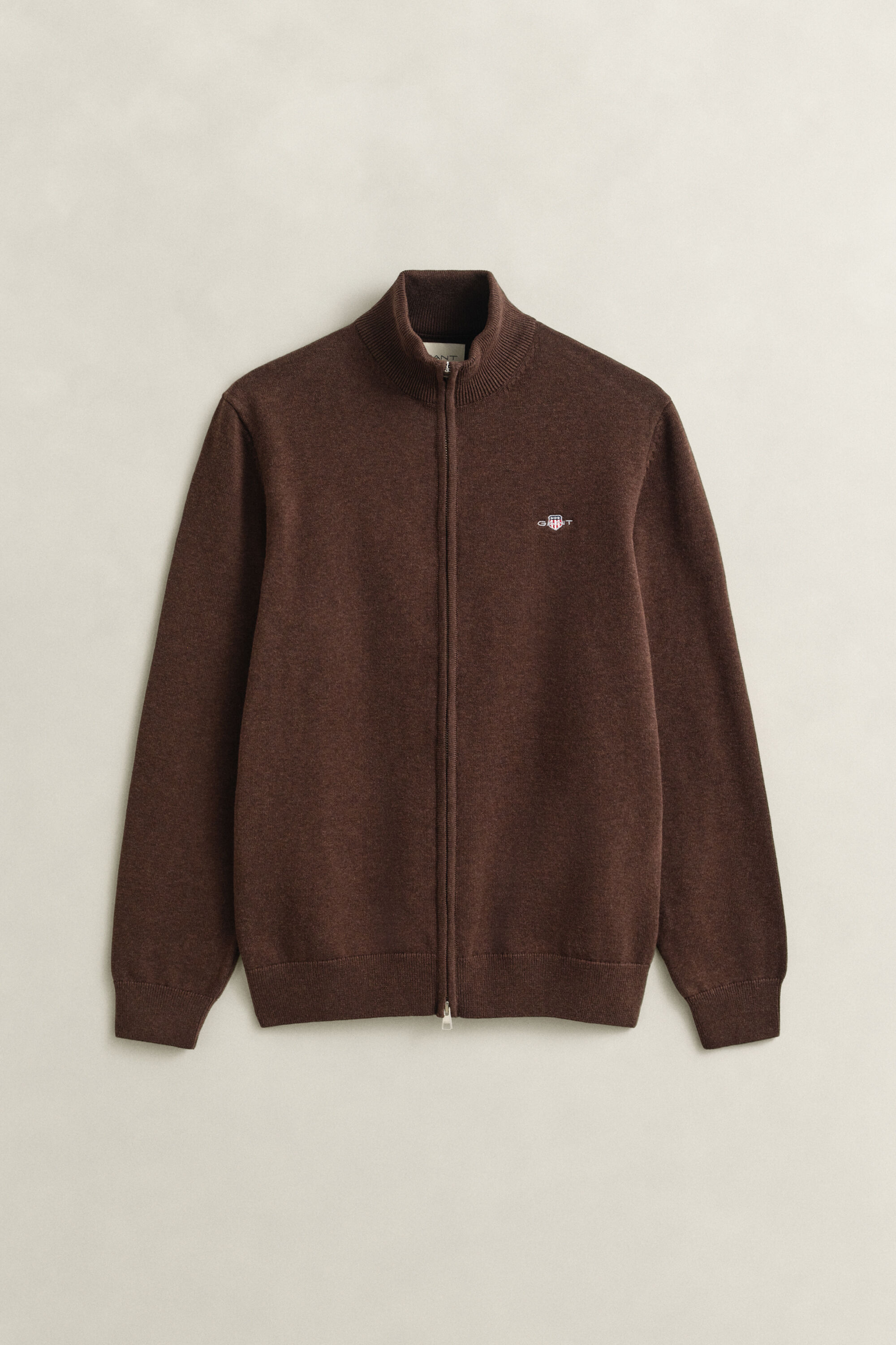 Casual Cotton Strickjacke mit Reißverschluss