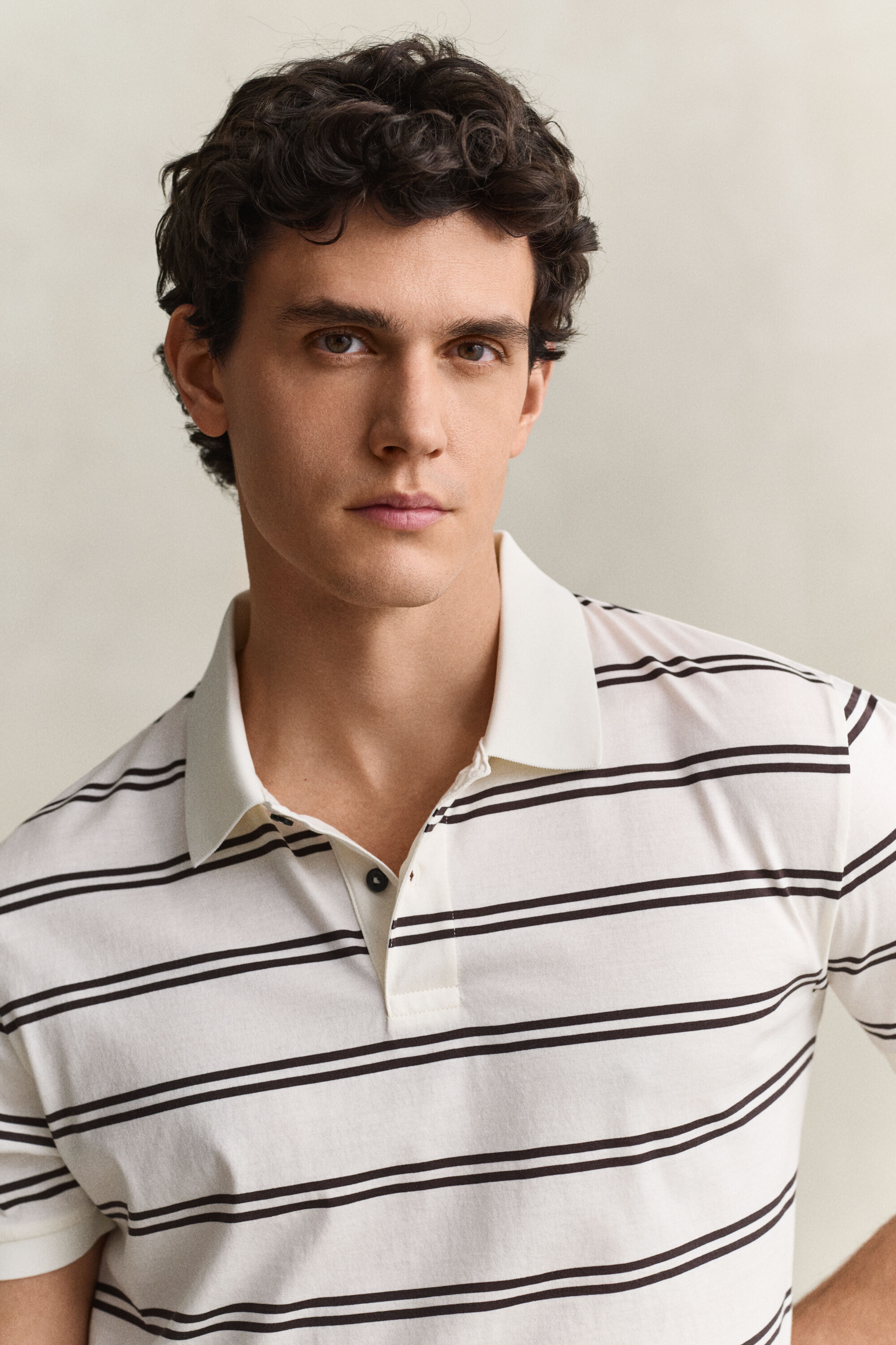 Gestreiftes Poloshirt aus Pima-Baumwolle