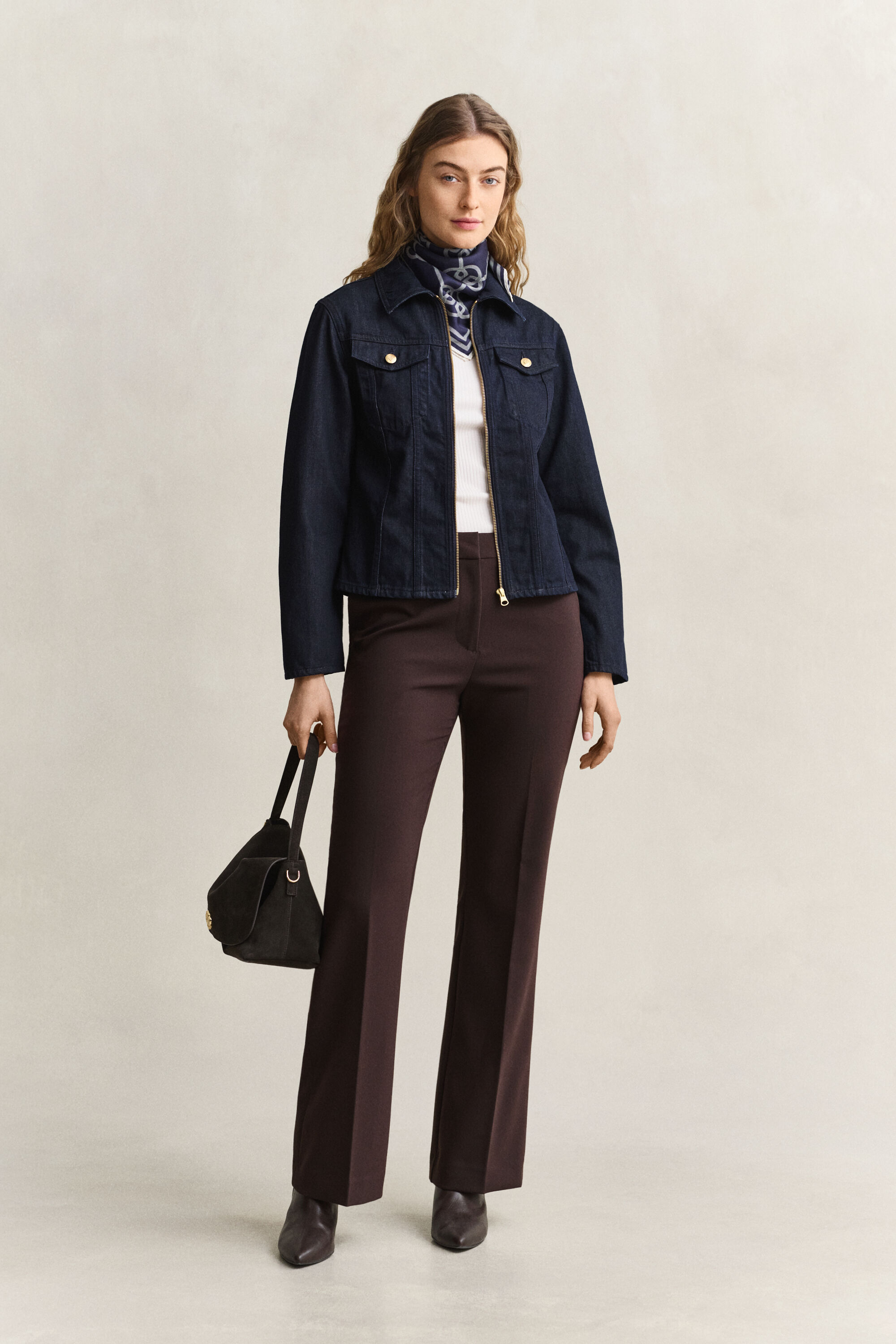Taillierte Jeansjacke