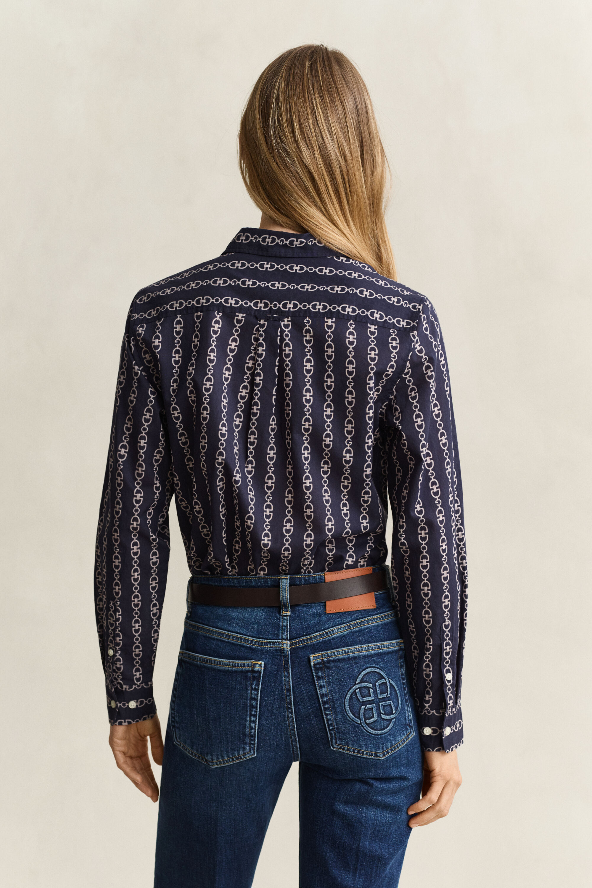 Bedruckte Bluse aus Baumwoll-Voile