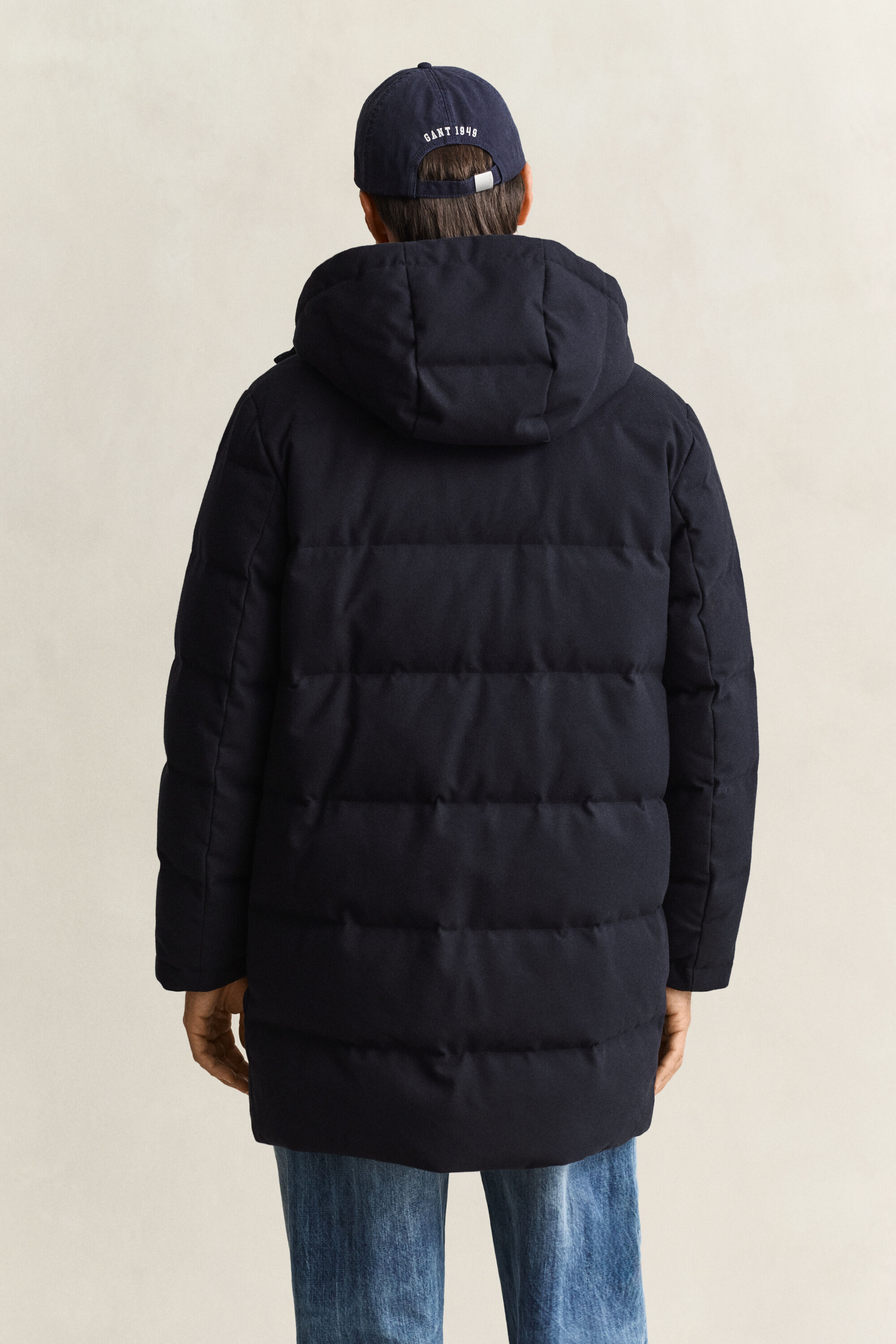 Mittellange Flanelldaunenjacke