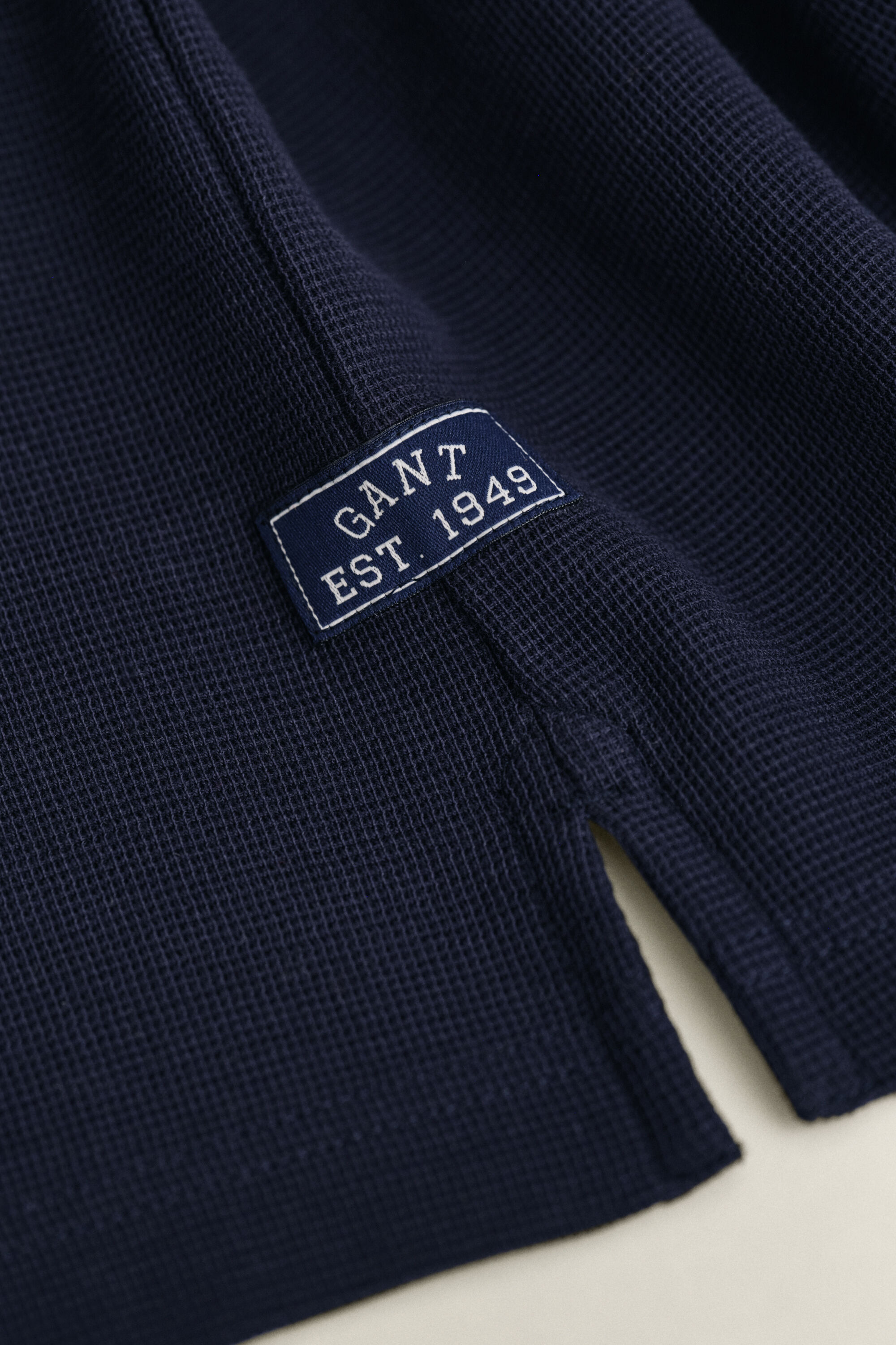 Poloshirt mit Waffelstruktur
