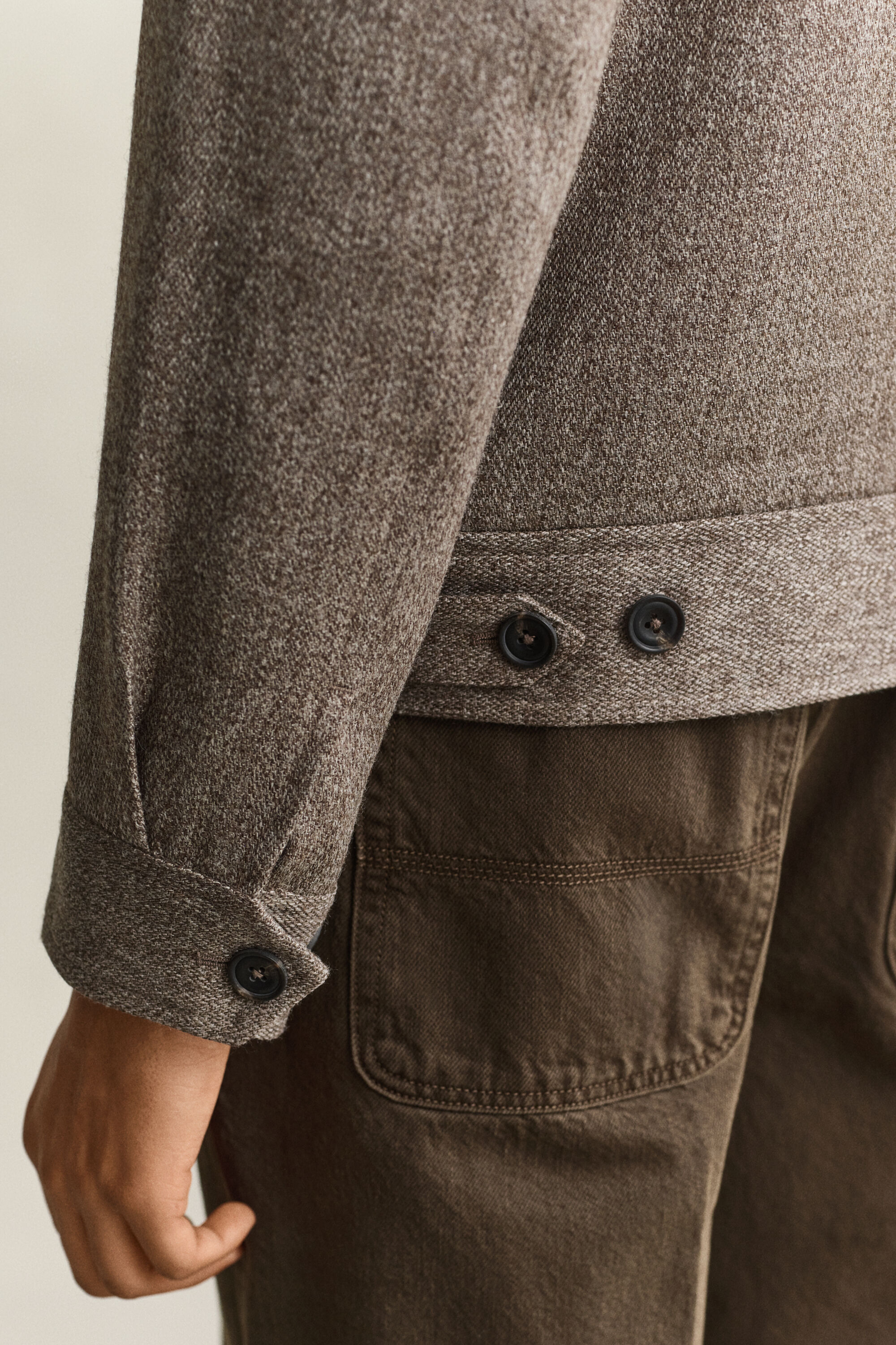 Wolljacke aus Melange-Garn