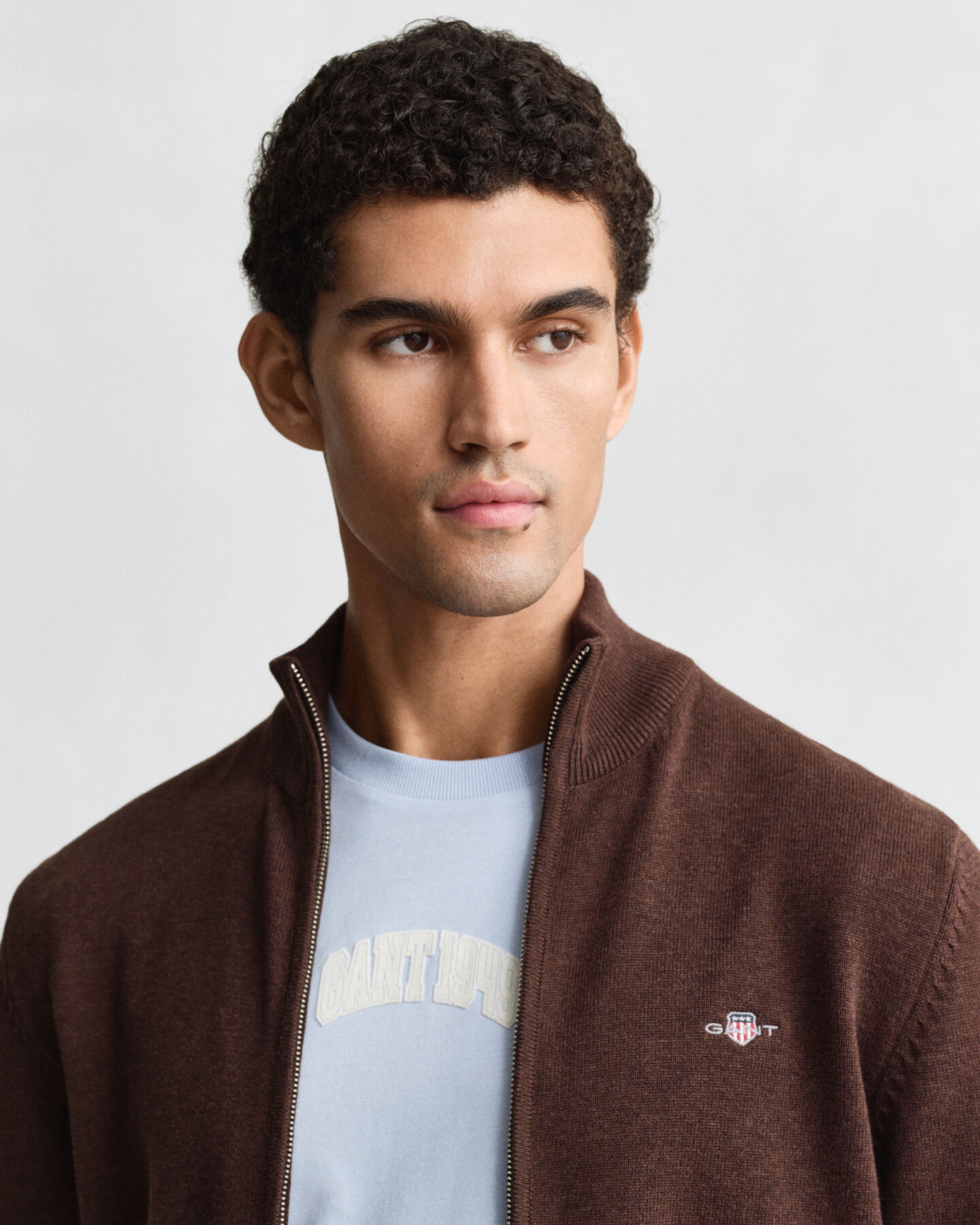 Casual Cotton Strickjacke mit Rei&szlig;verschluss