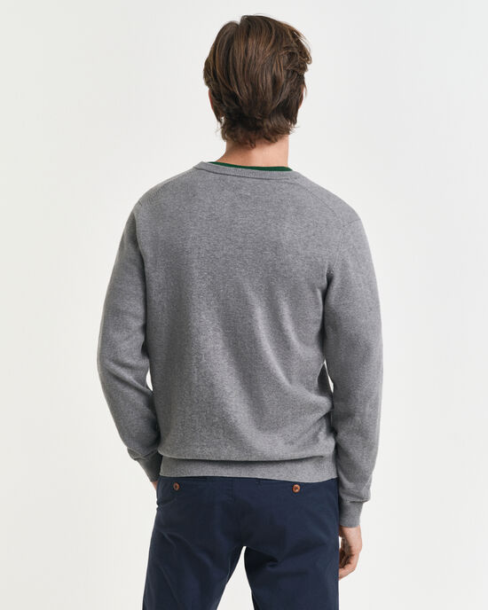 Klassischer V-Neck Pullover aus Baumwolle