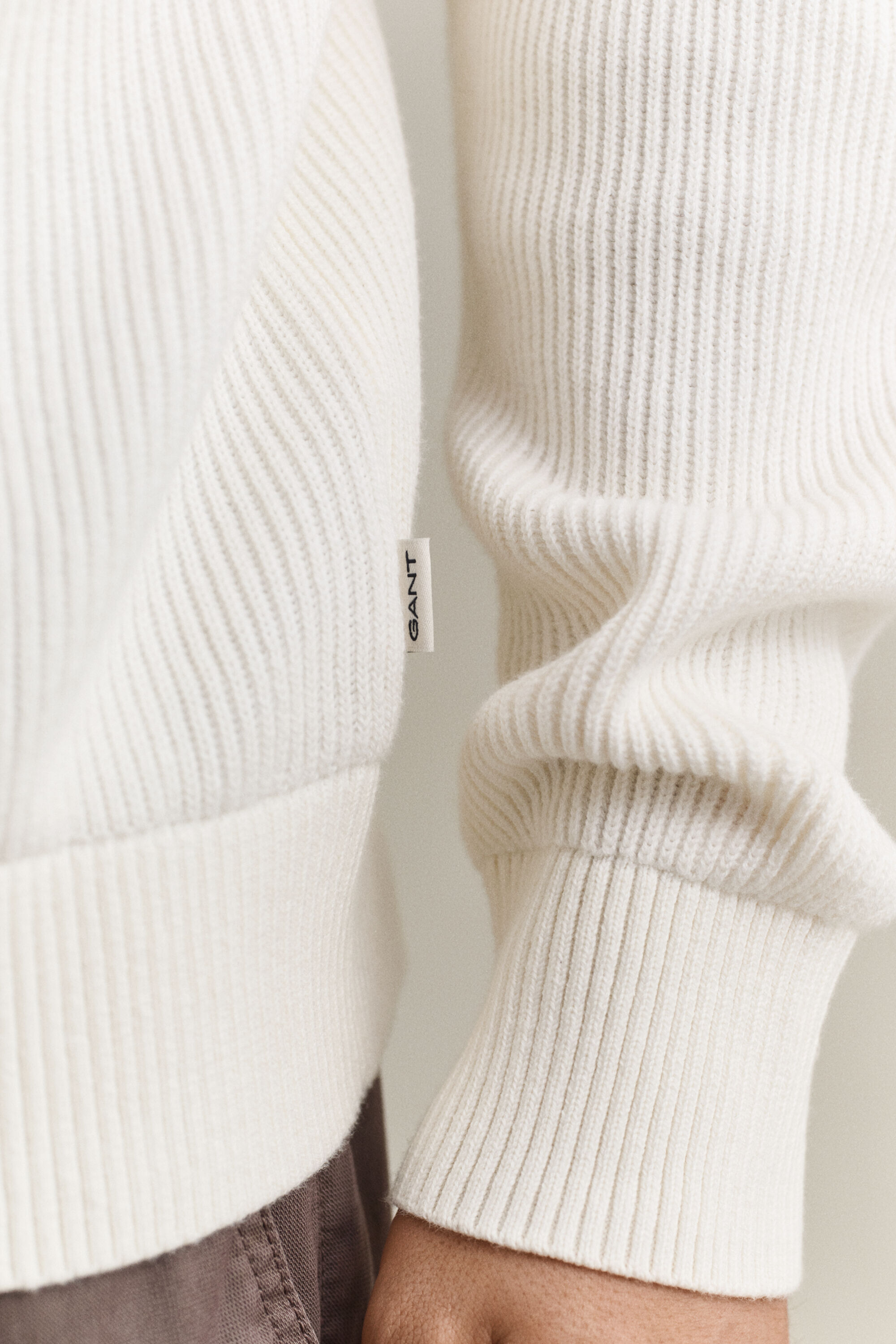 Rollkragenpullover aus Baumwoll-Merinowoll-Mix