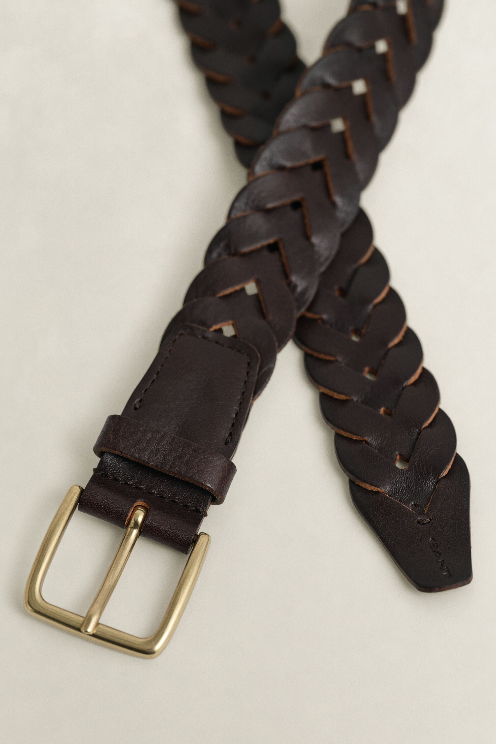 Flechtgürtel aus Leder