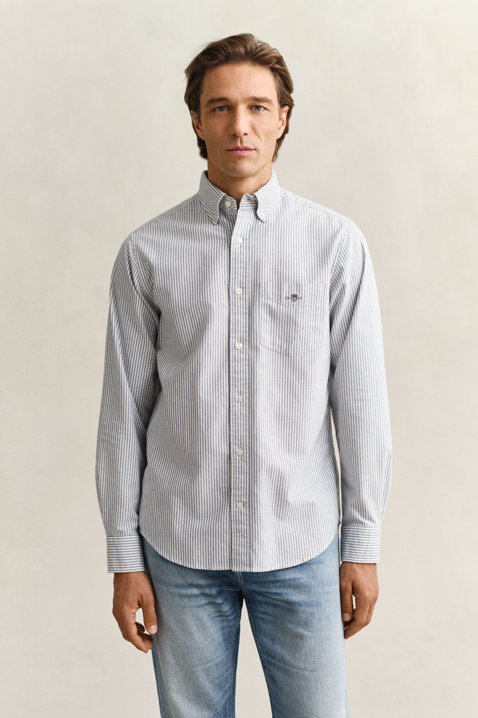 Banker Stripe Classic Oxford-Hemd
