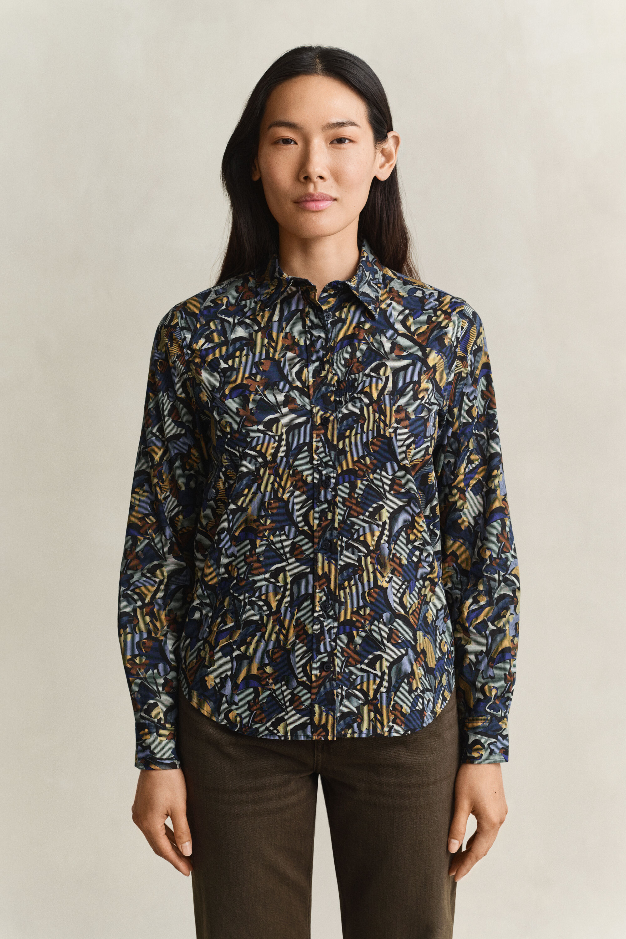 Bedruckte Bluse aus Baumwoll-Voile