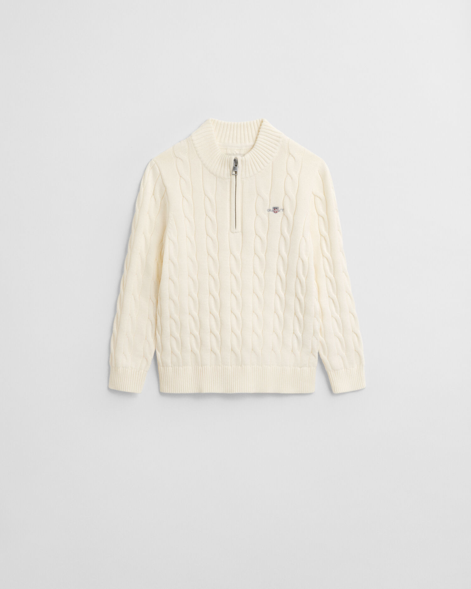 Kids Troyer aus Baumwolle mit Zopfmuster