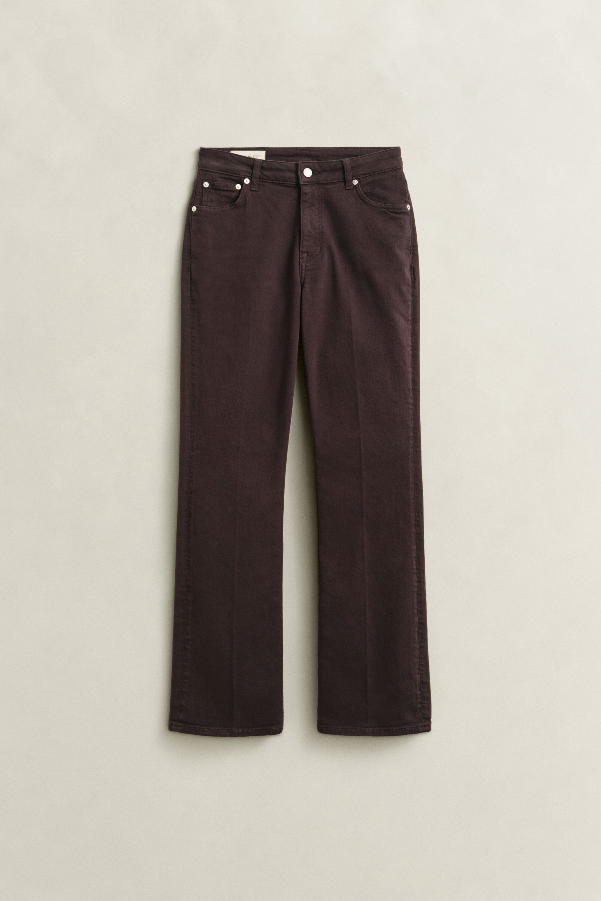 Farbige Slim Fit Jeans mit ausgestelltem Bein