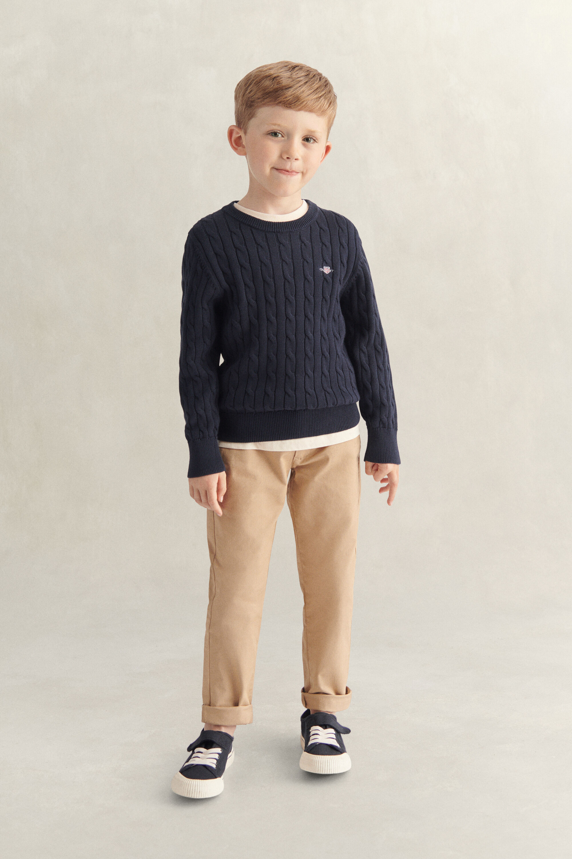 Boys Shield Zopfstrick Pullover