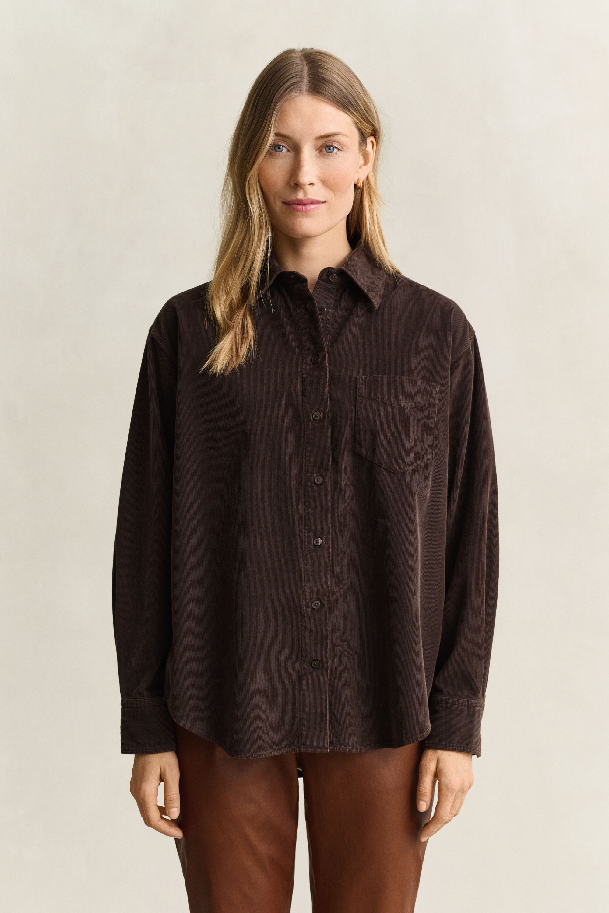 Relaxed Fit Cordbluse
