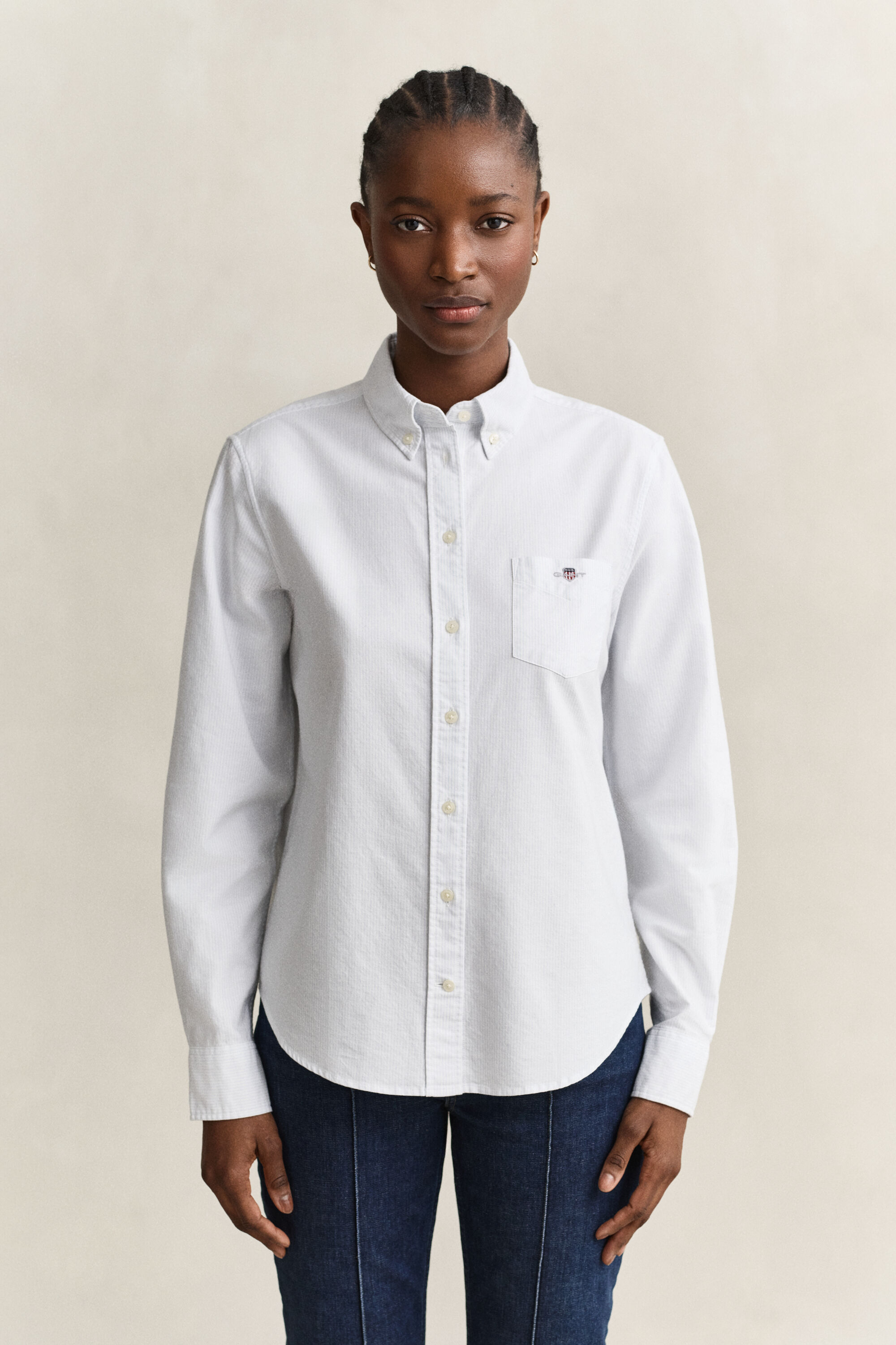 Classic Oxford-Bluse mit Streifen
