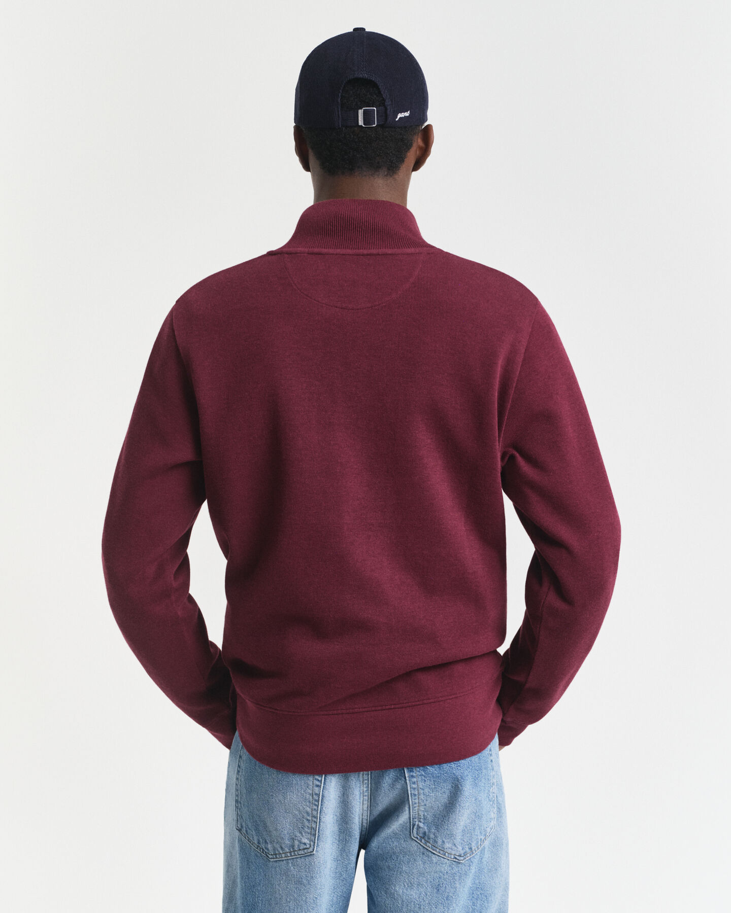 Sacker Rib Sweatshirt mit Rei&szlig;verschlusskragen