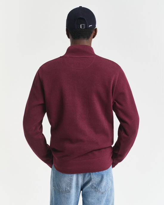 Sacker Rib Sweatshirt mit Rei&szlig;verschlusskragen