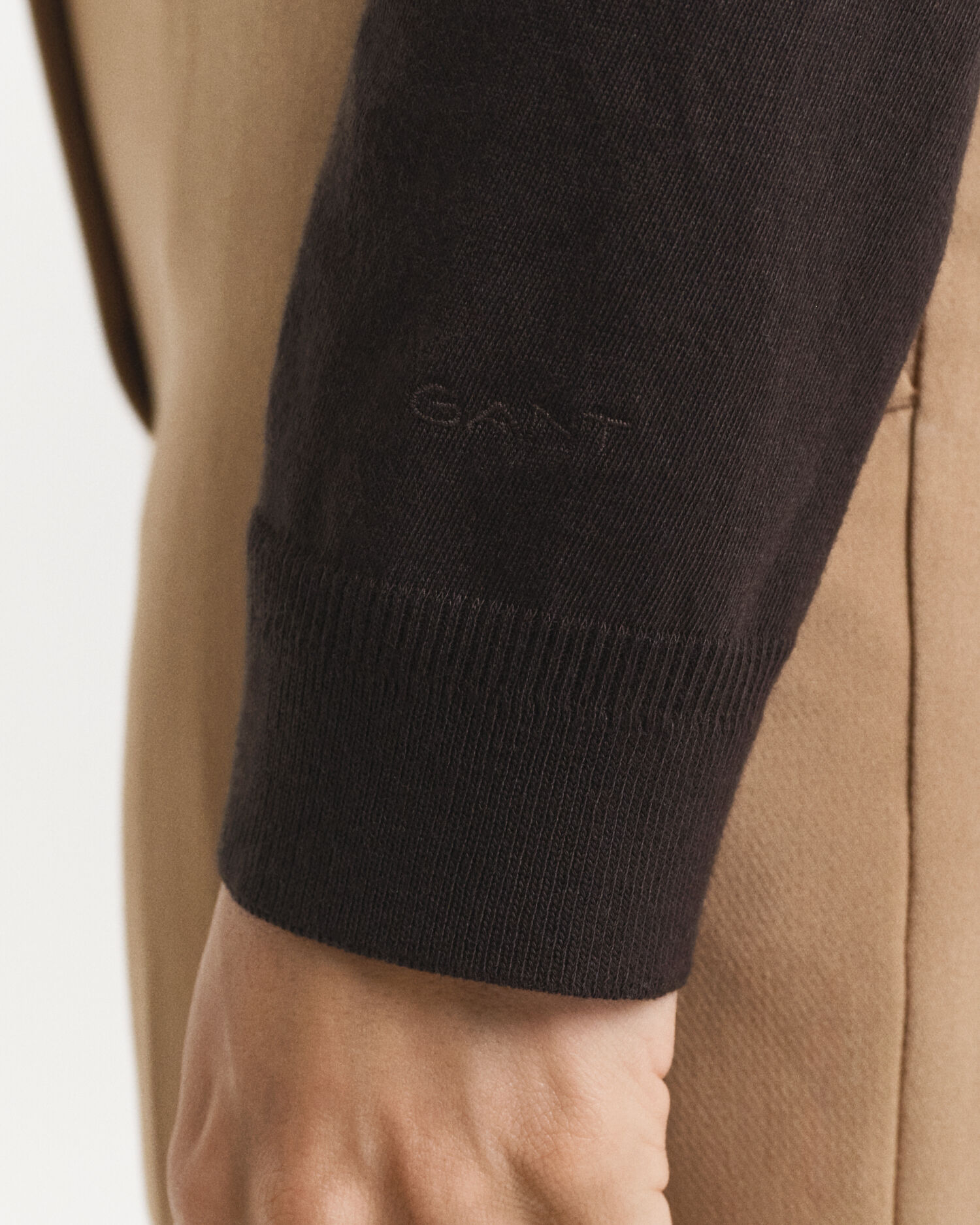 Nahtloses Langarm-Poloshirt mit Knöpfen