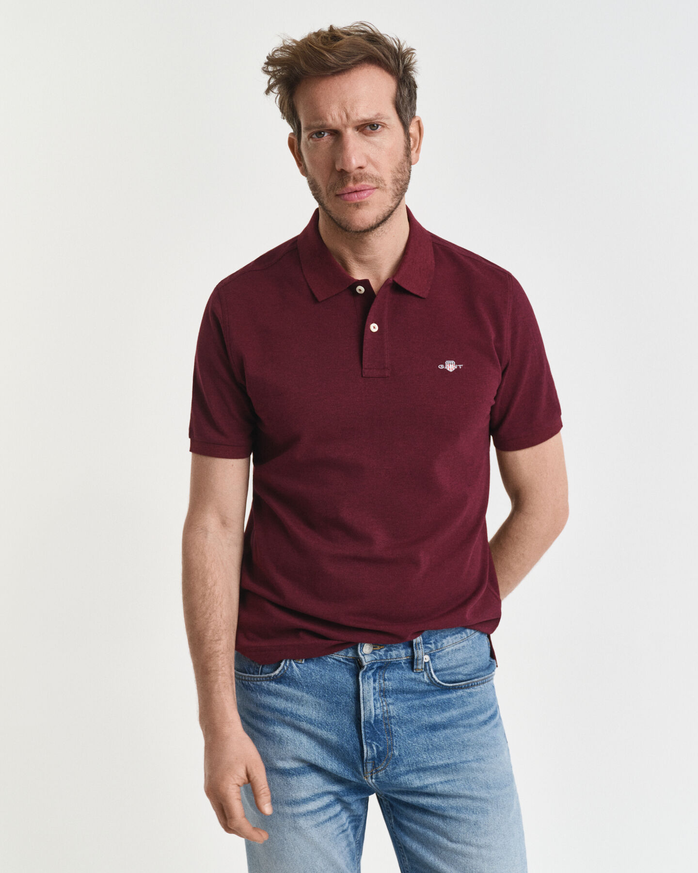 Regular Fit Shield Piqu&eacute; Poloshirt