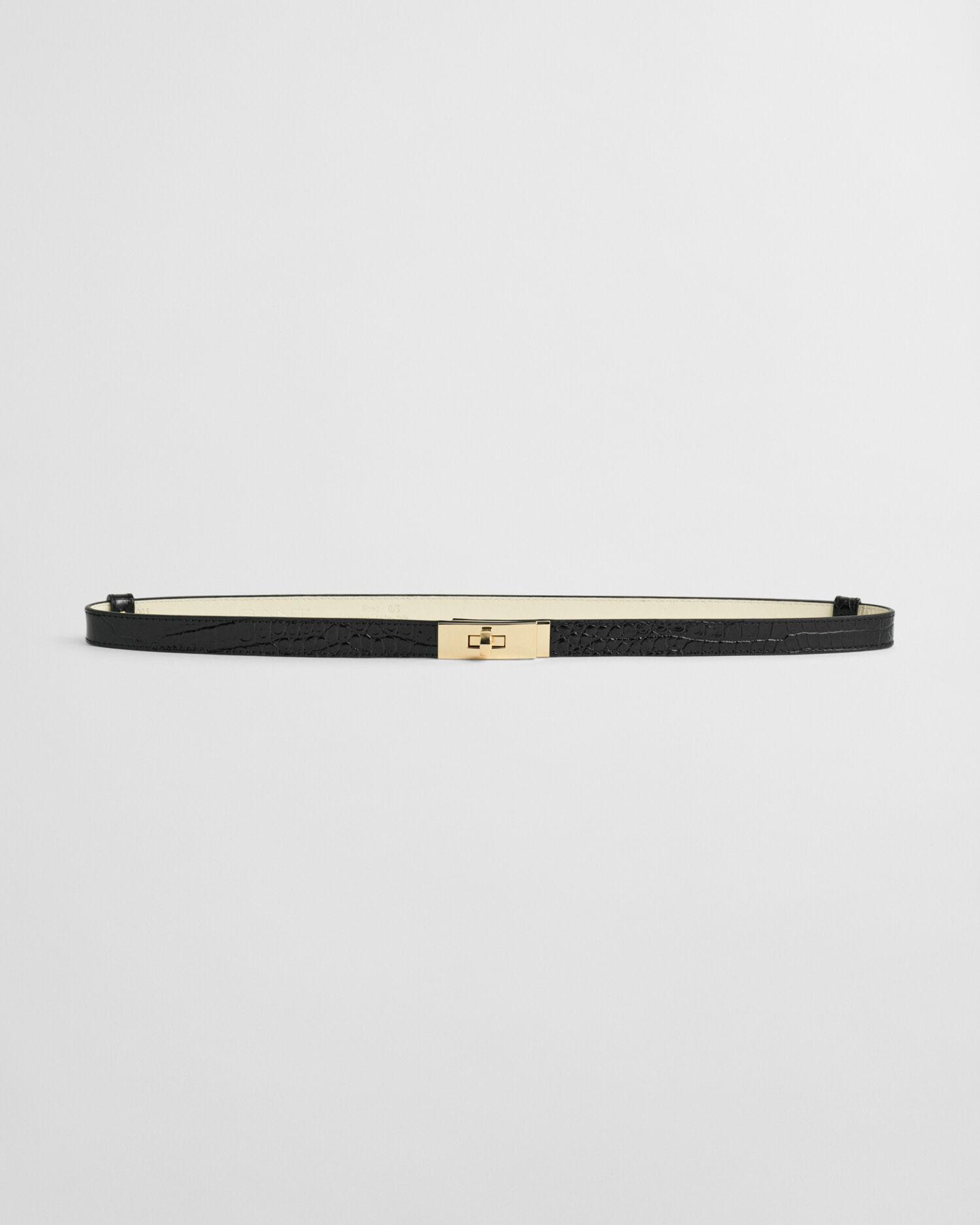 Gürtel mit Drehverschluss in Kroko-Optik