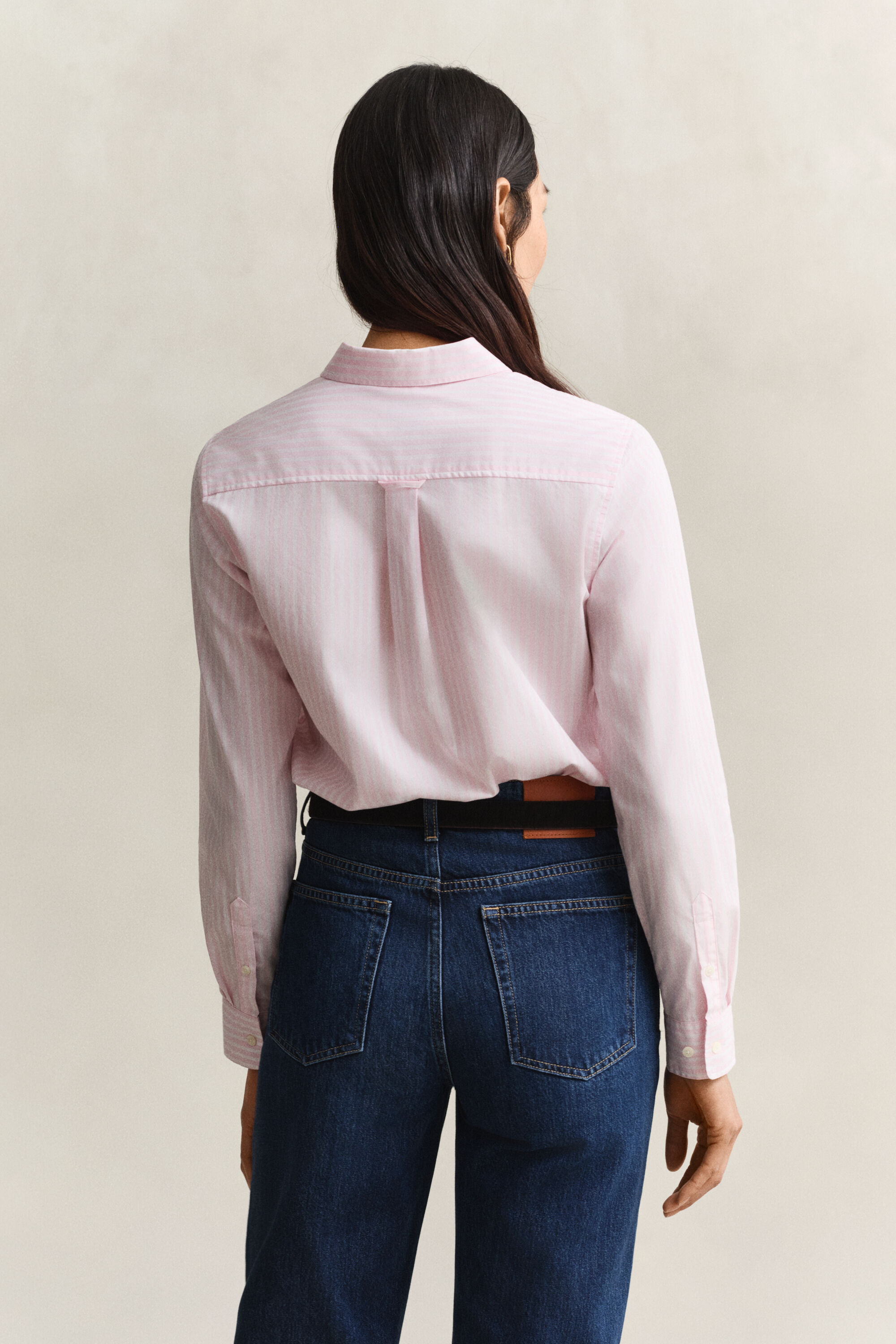 Popeline-Bluse im Regular Fit mit Streifen