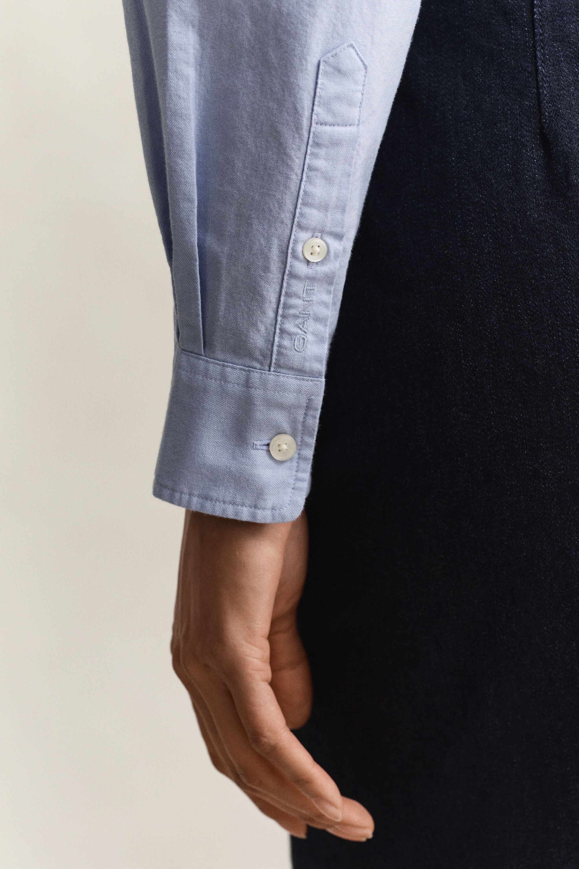Classic Oxford-Bluse mit Rüschen