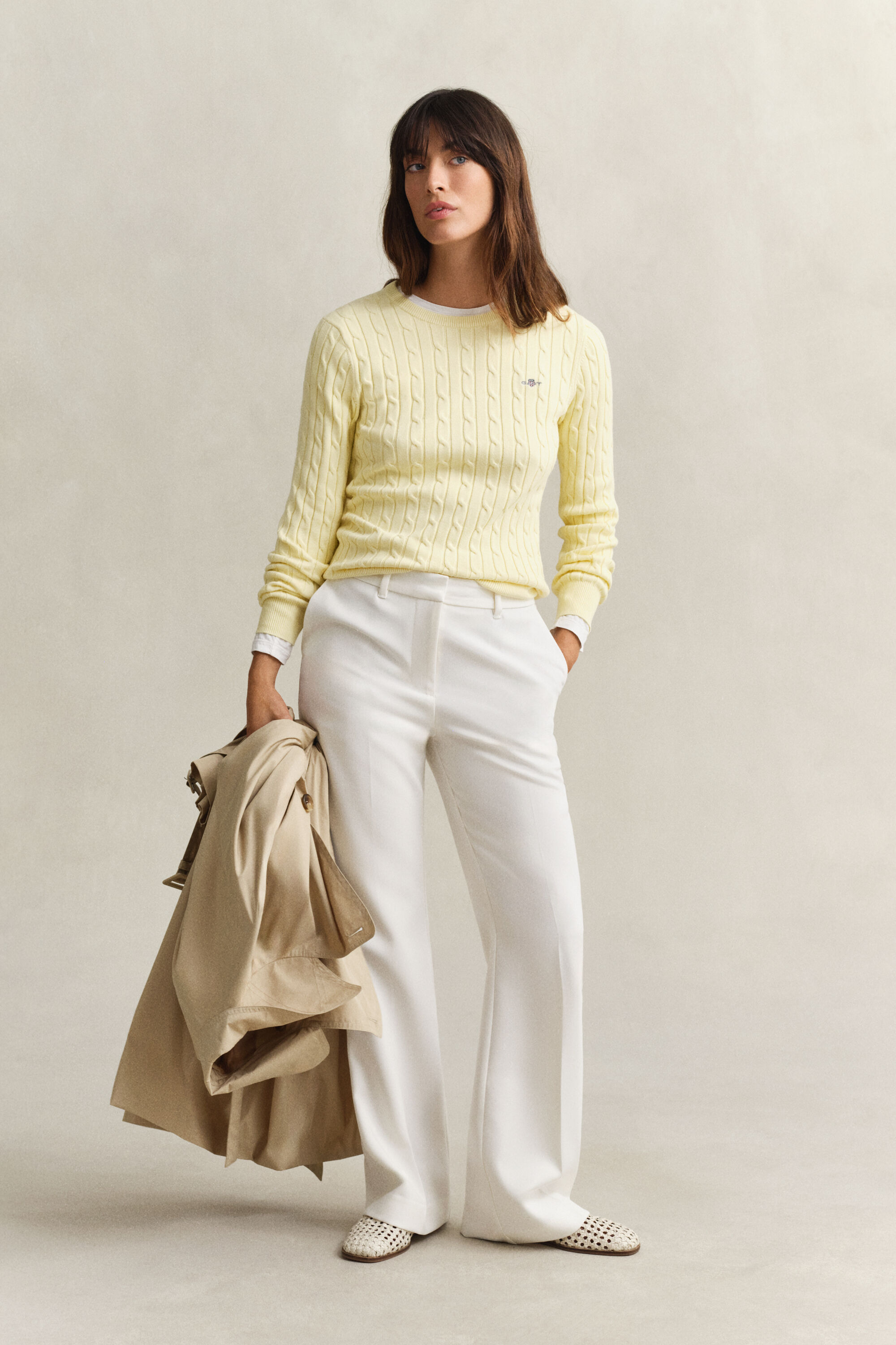 Zopfstrick Rundhalspullover