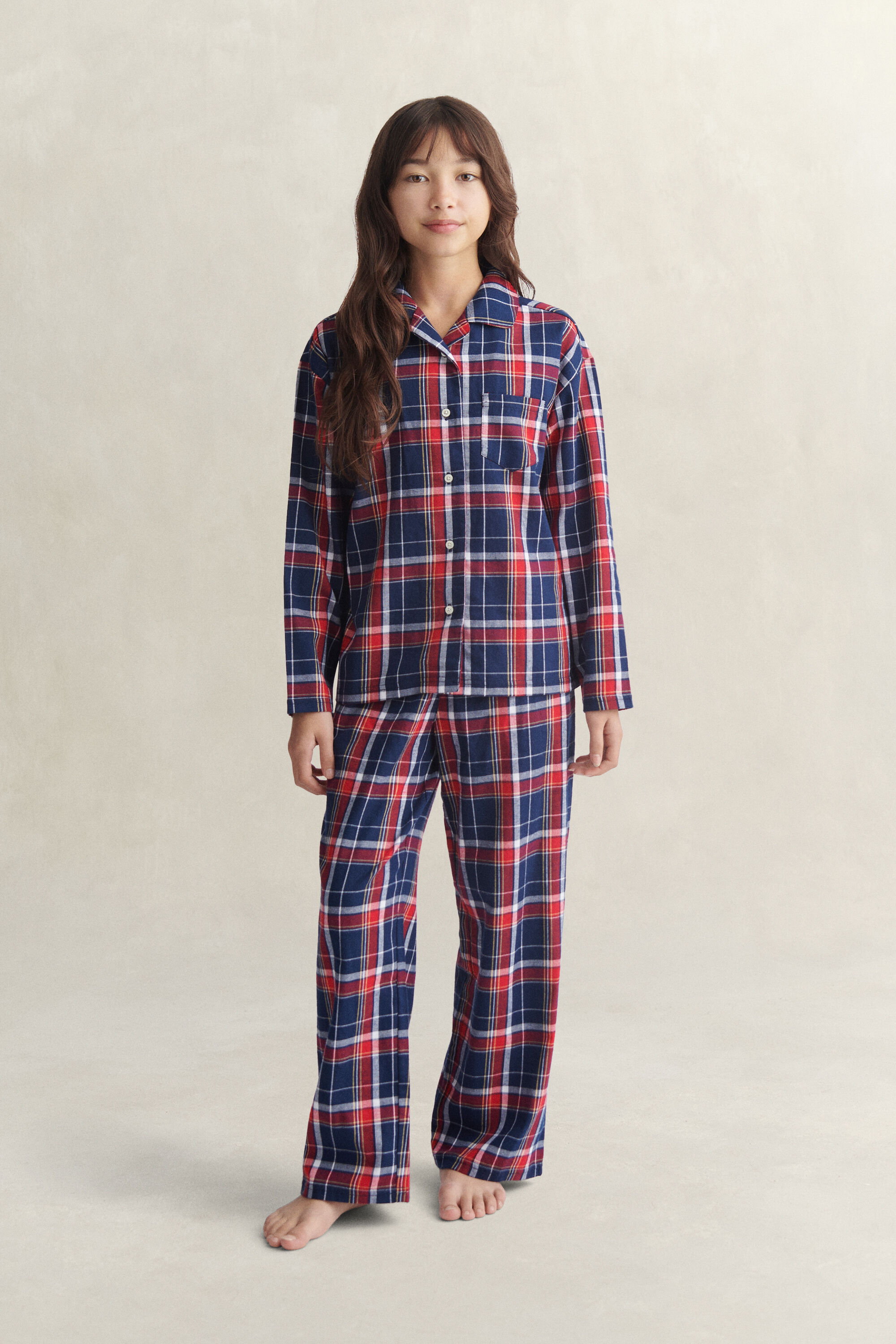 Teens Flanellpyjama mit Tartan-Muster