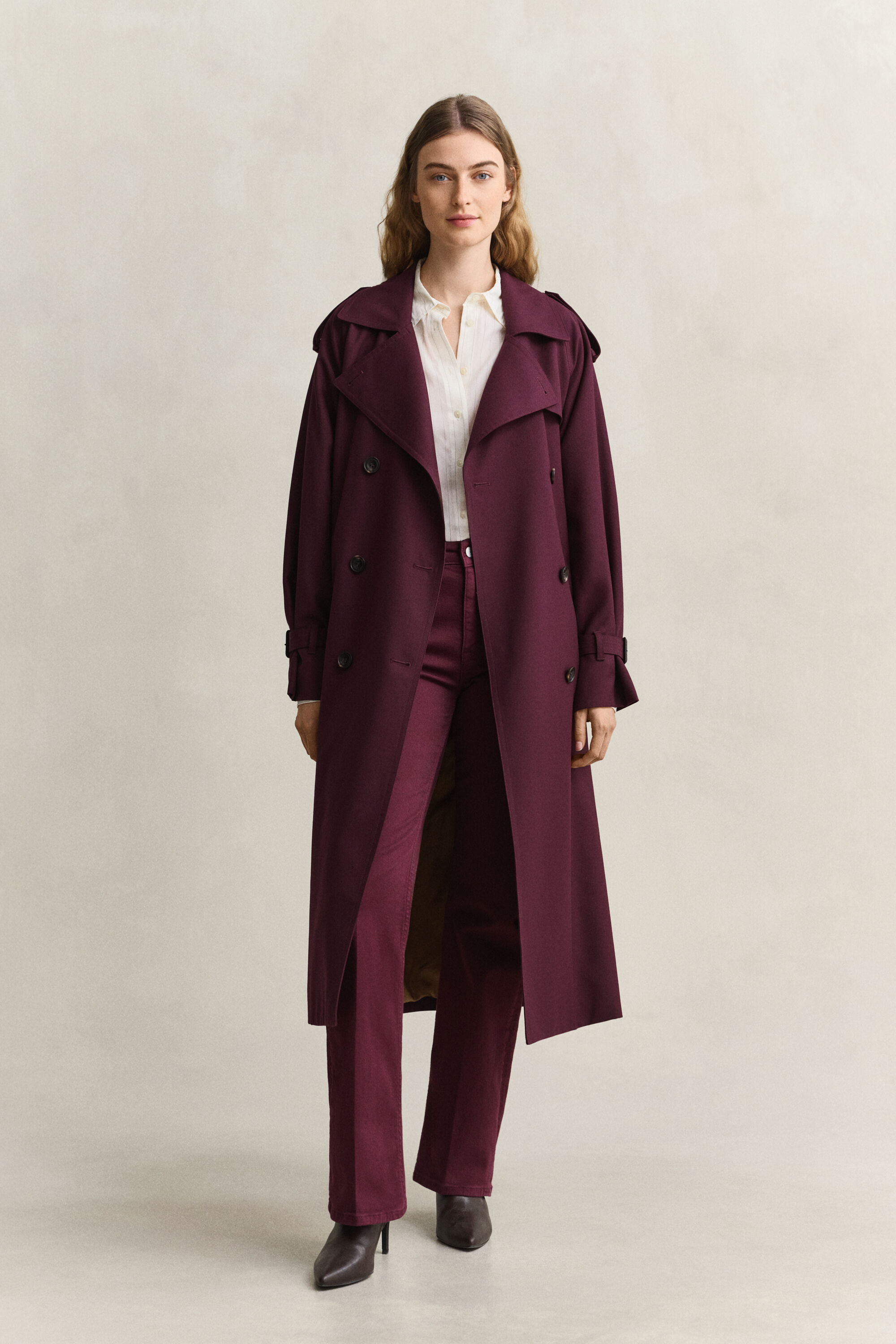 Trenchcoat aus Wollgemisch