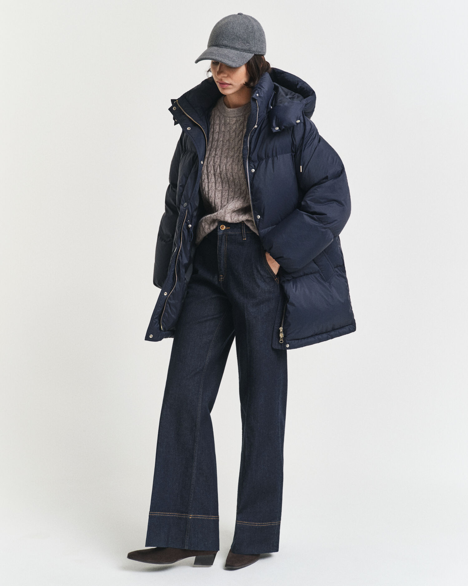 Mittellange Daunenjacke