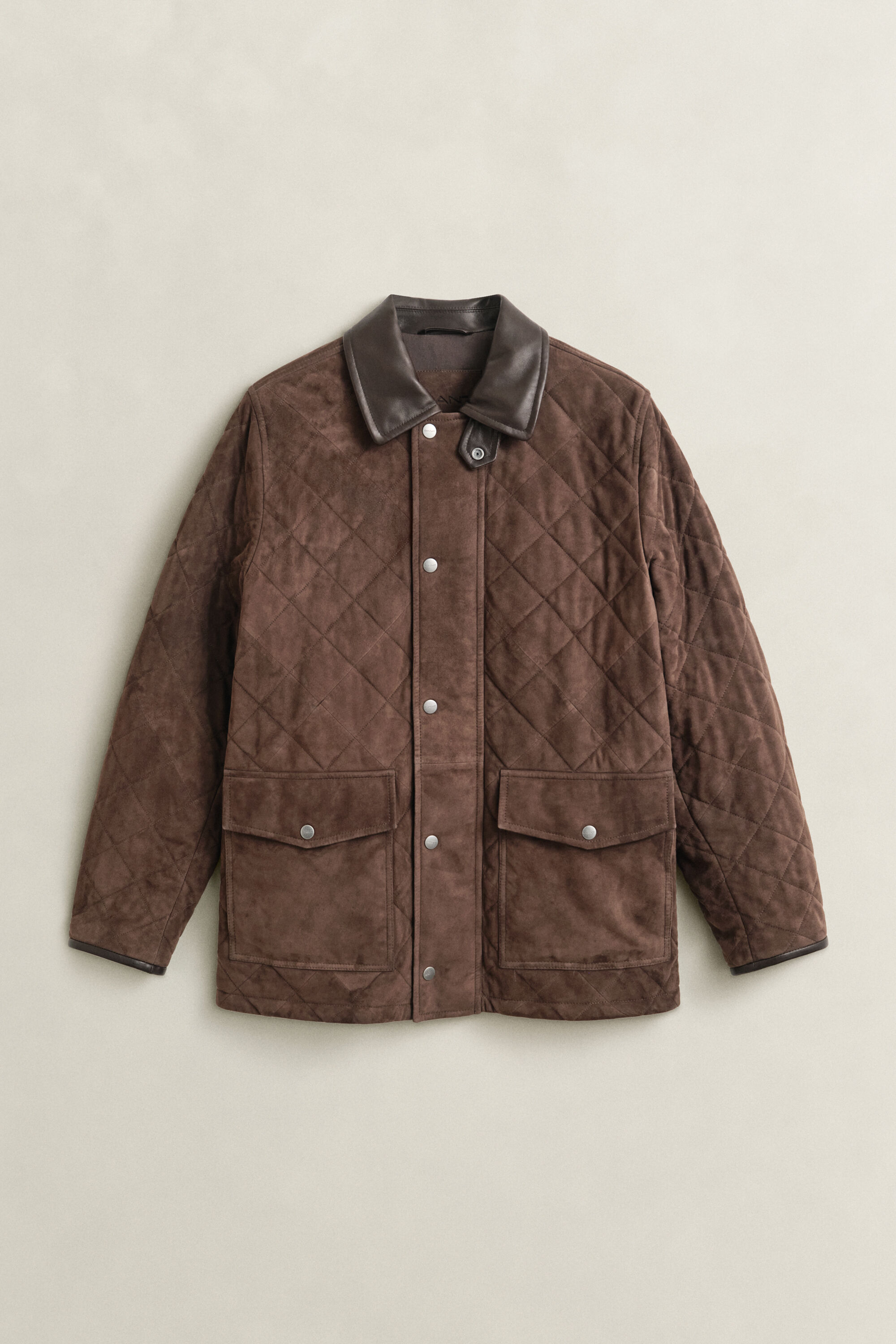 Gesteppte Jacke aus Veloursleder