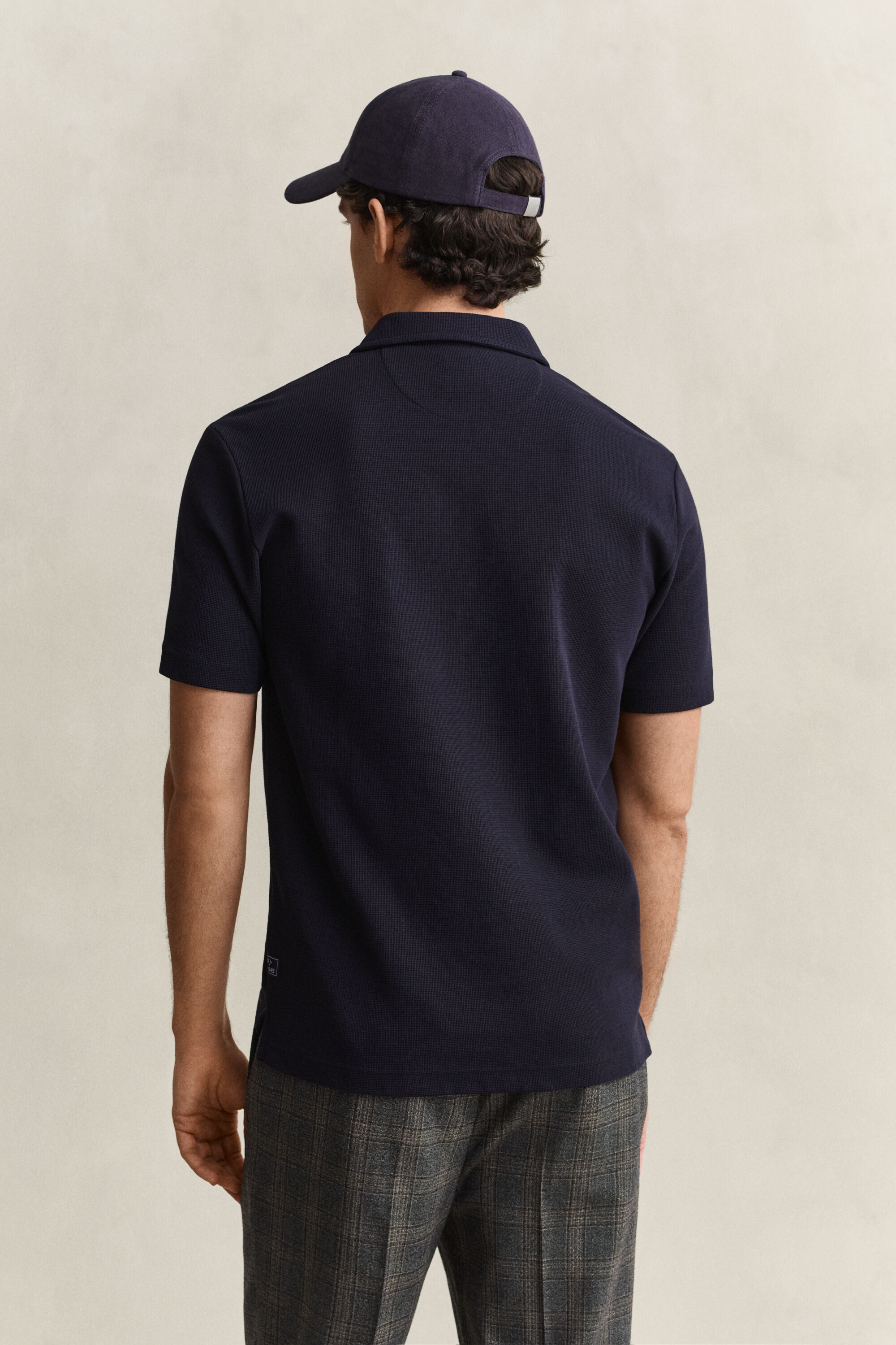 Poloshirt mit Waffelstruktur